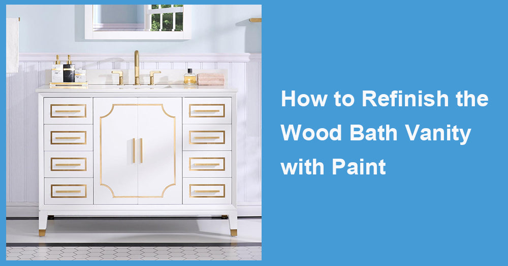 How to Refinish the Wood Bath Vanity with Paint