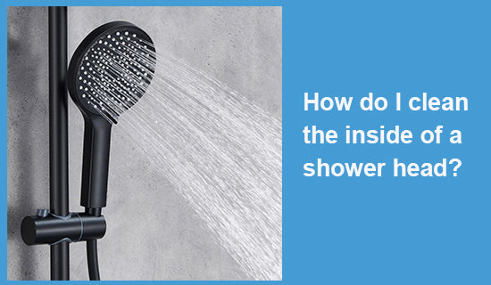 How do I clean the inside of a shower head?