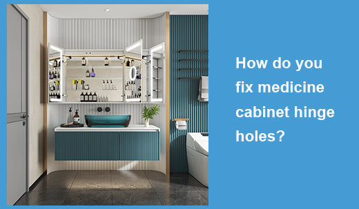 How do you fix medicine cabinet hinge holes?