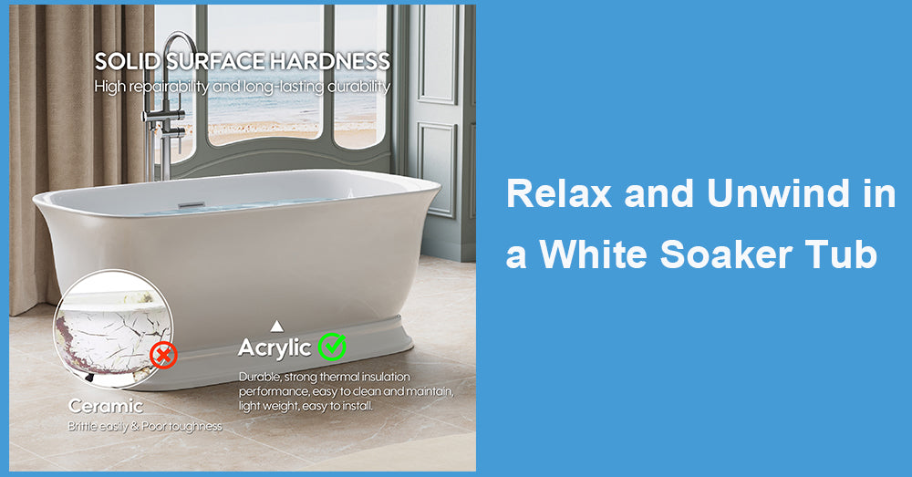 Relax and Unwind in a White Soaker Tub