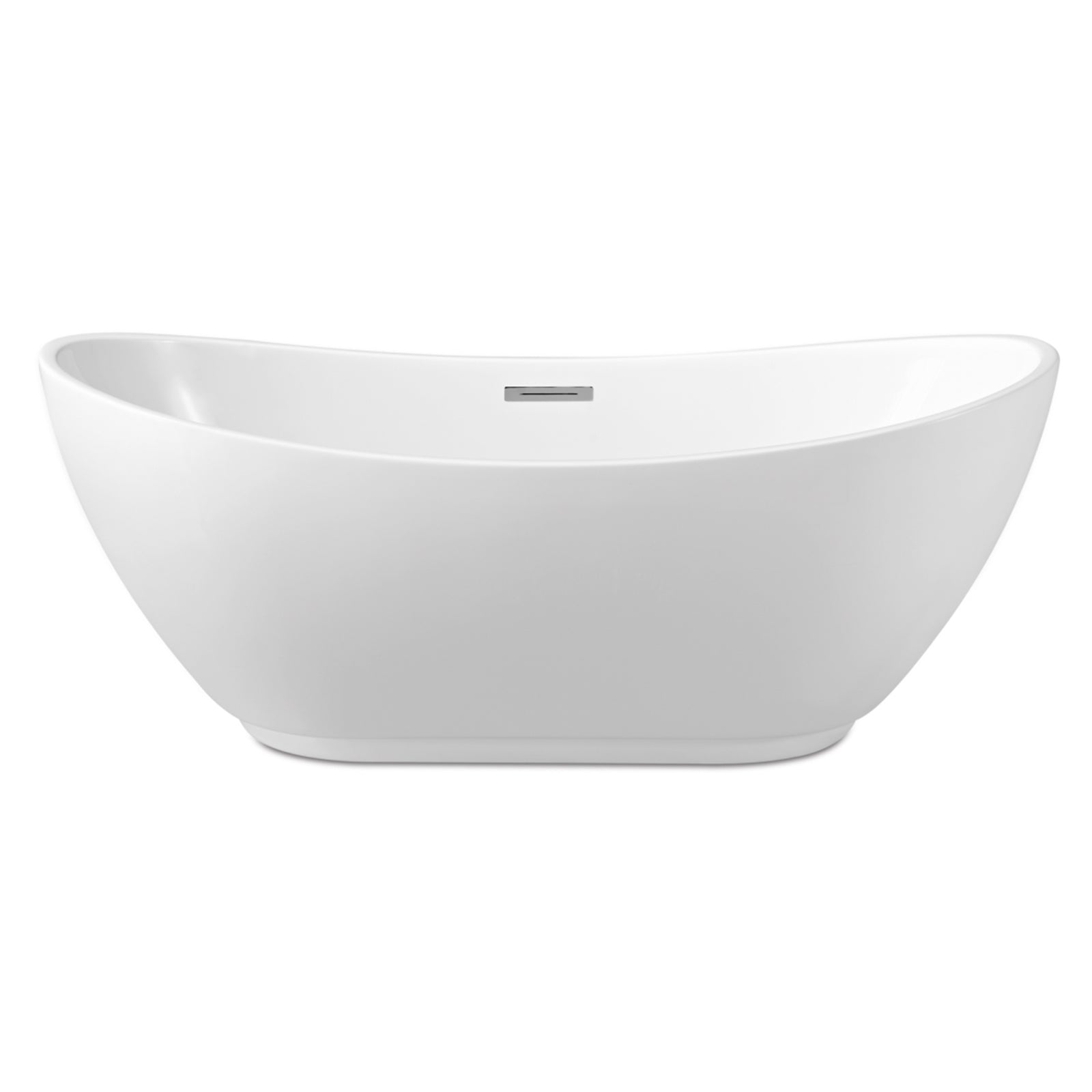 62"/67" 100% Acrylic Freestanding Contemporary Soaking  Bathtub in White