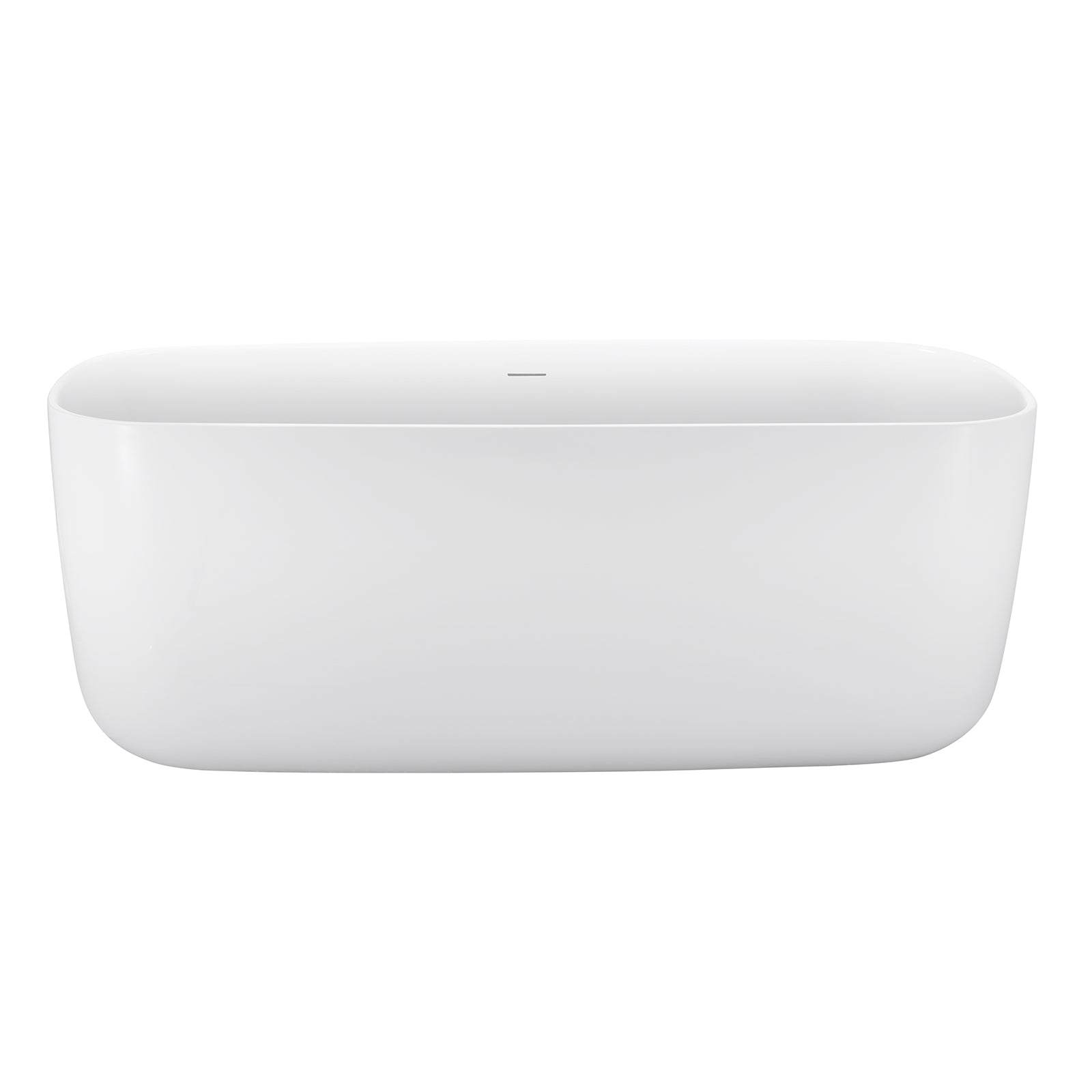 67" Acrylic Retangle Shape Freestanding Bathtub in Glossy White