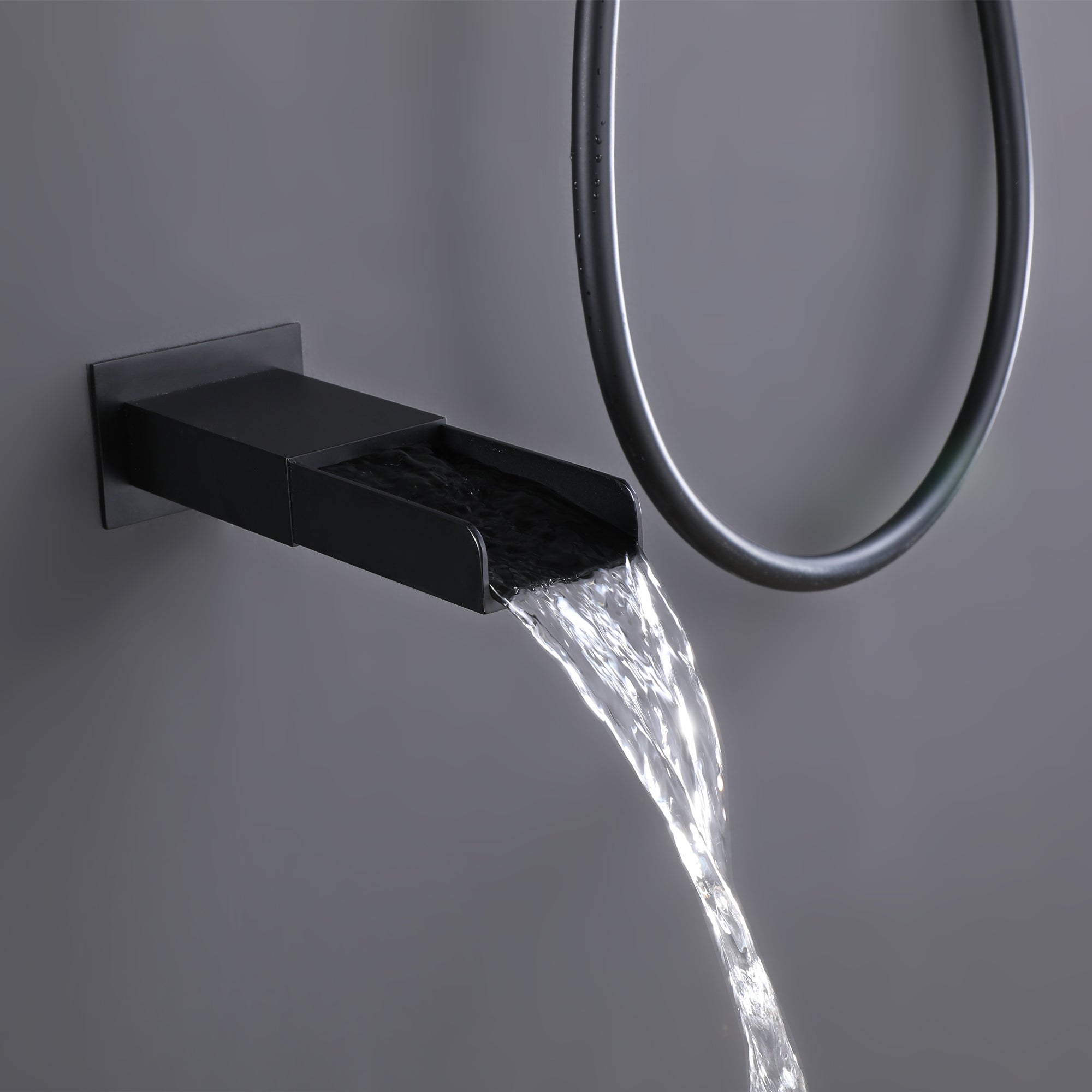 Wall Mounted Bathroom Luxury Rainfall Mixer Shower Tub Spout Combo Set