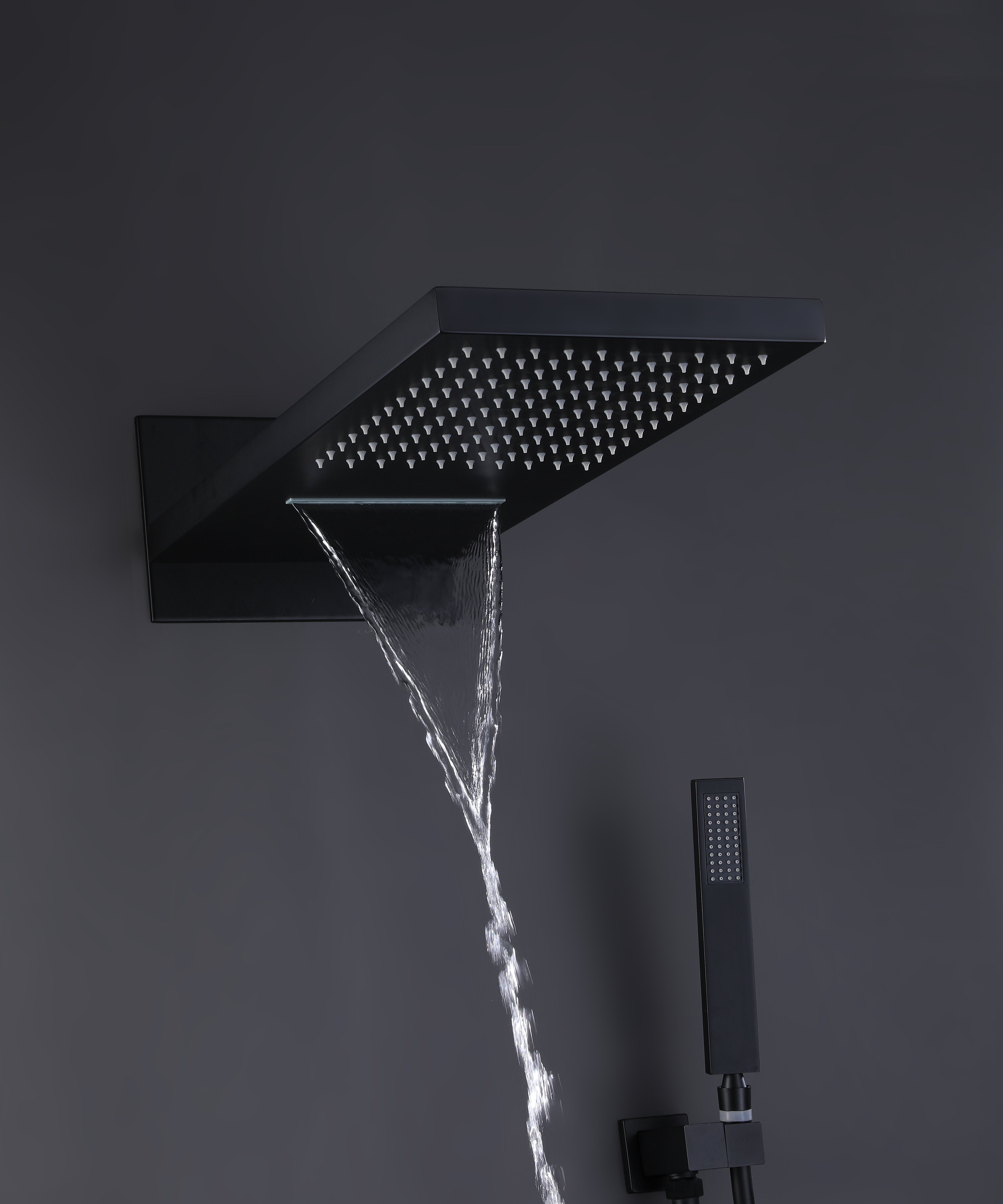 Wall Mounted 3-Function Shower System With 4 Body Jets