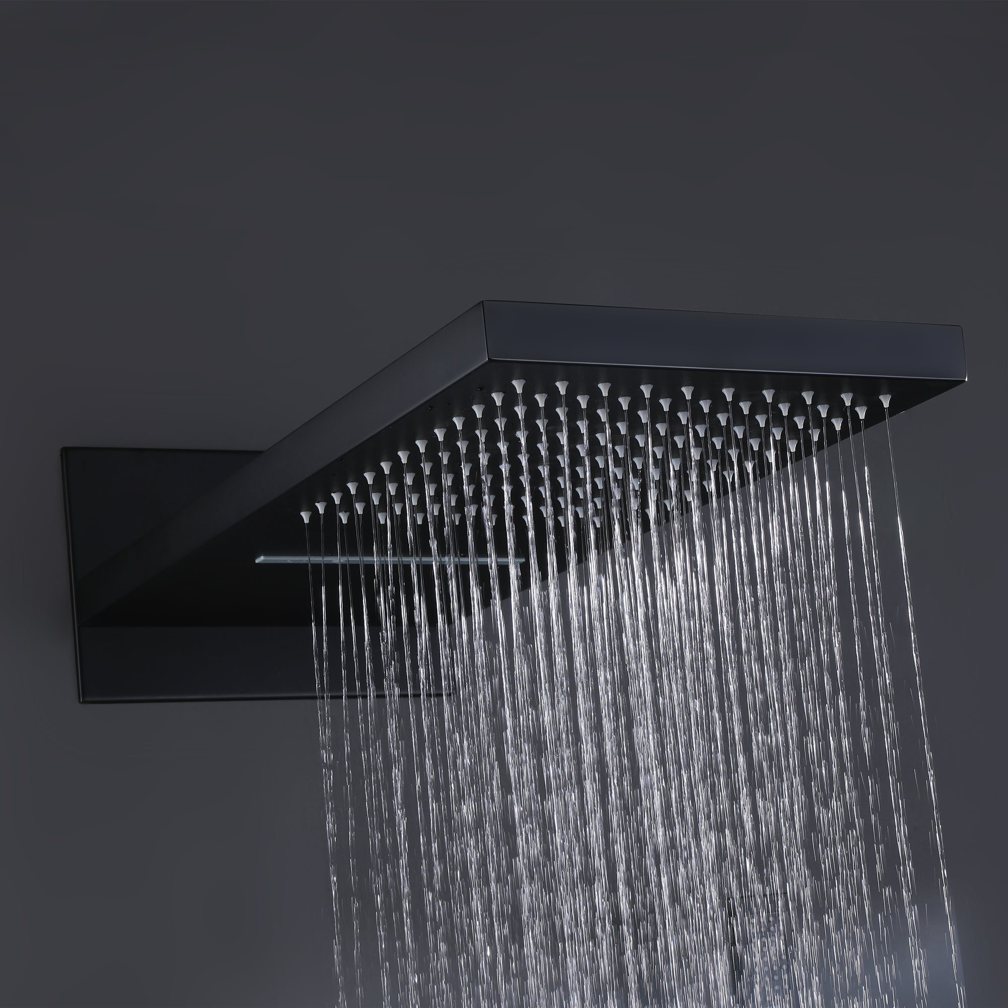 Wall Mounted Bathroom Luxury Rainfall Mixer Shower Tub Spout Combo Set