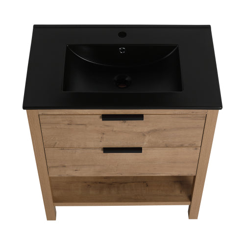 30" Bathroom Vanity Plywood With 2 Drawers