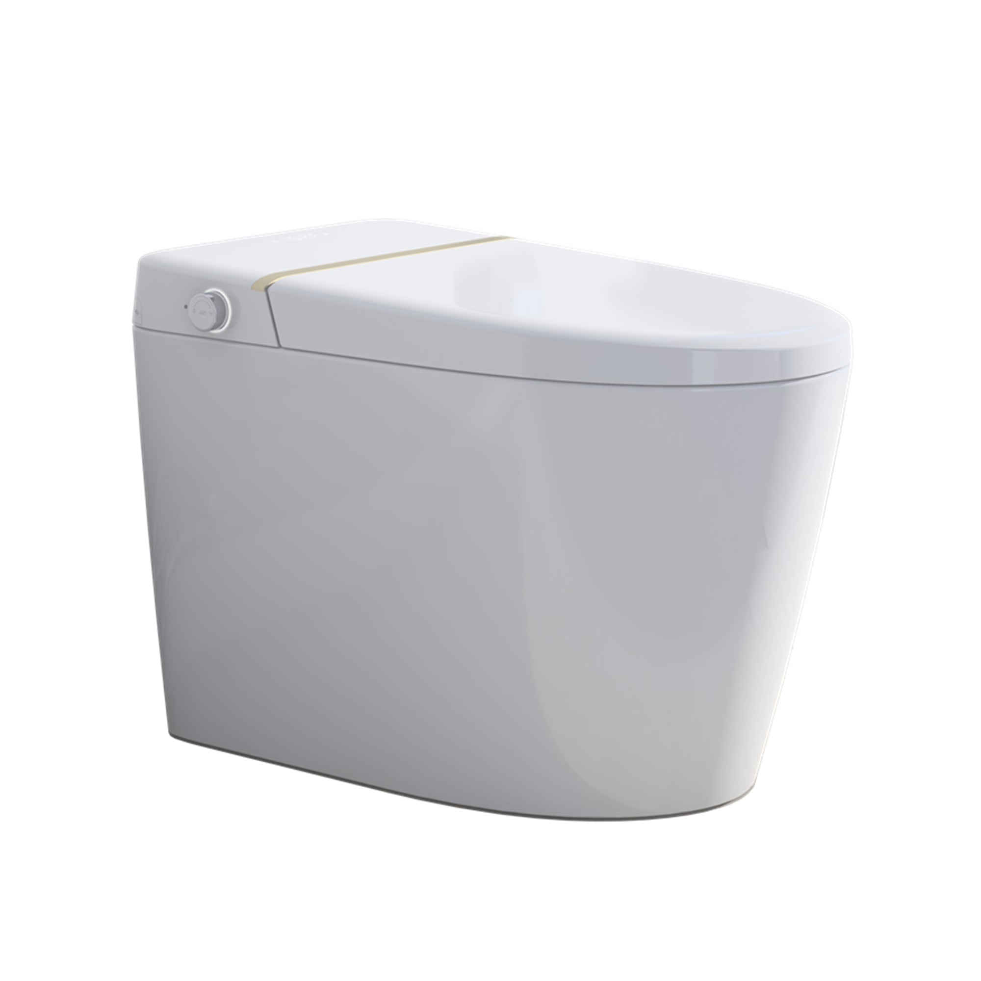 Smart Toilet With Auto Flush,Heated Seat,Warm Water,Warm Air Drying,LED Temperature Display