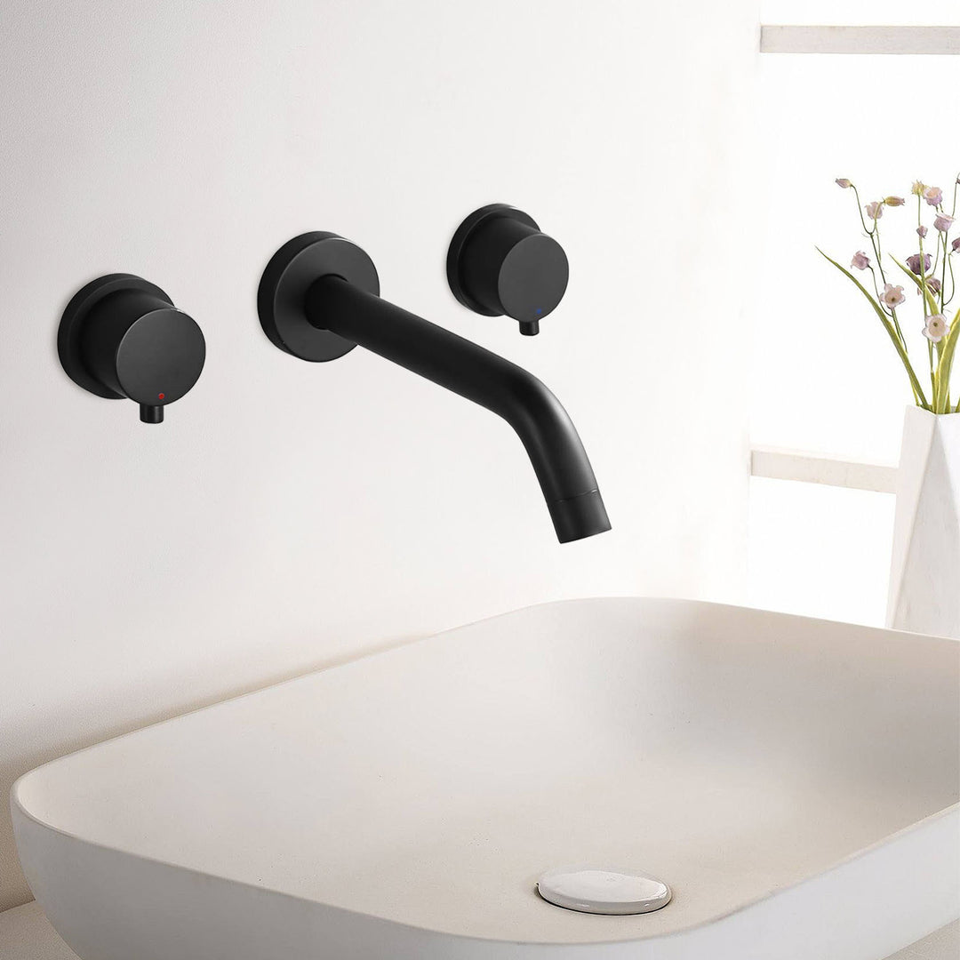 2-Handle Wall Mount Bathroom Faucet