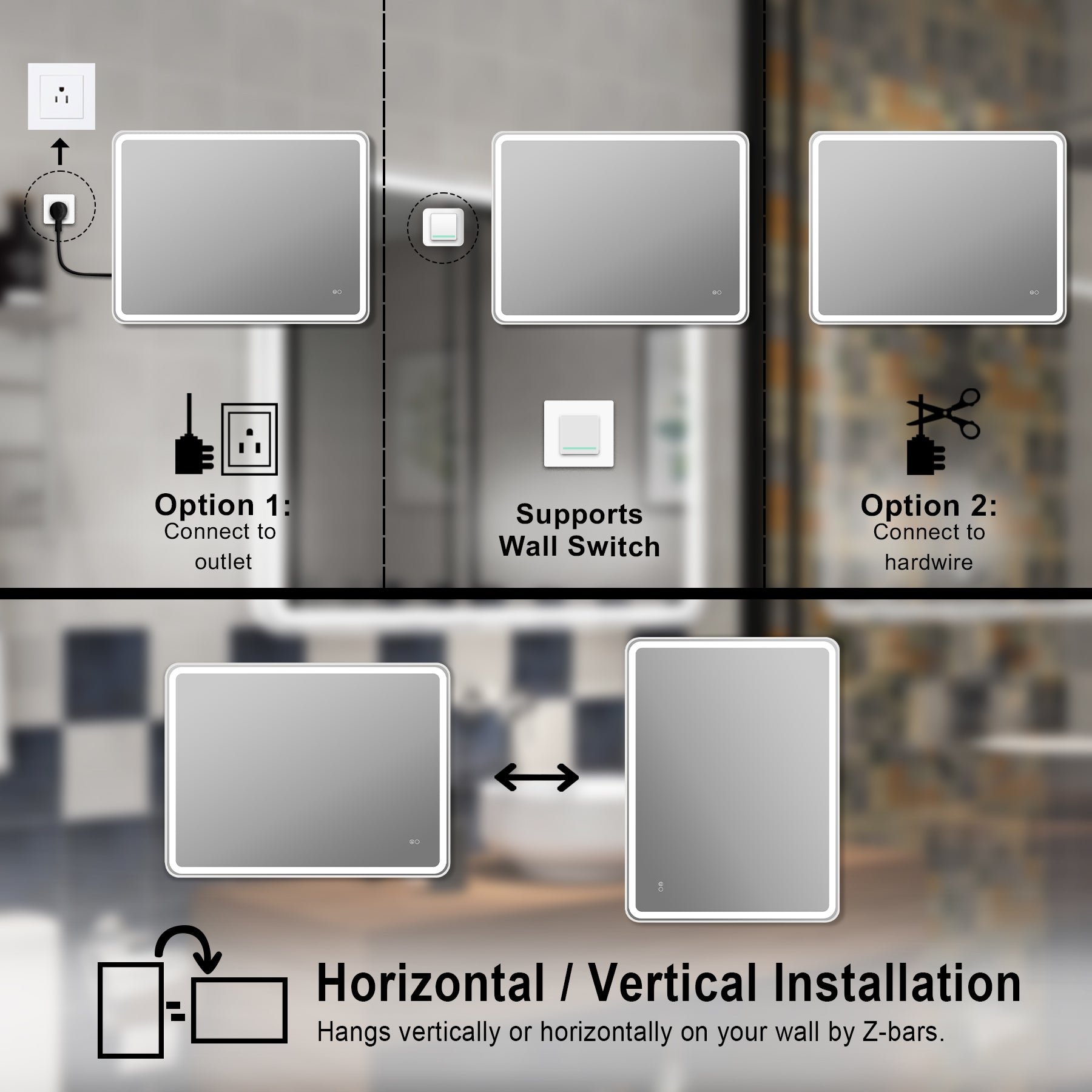 Wall Mirrors for Bathroom