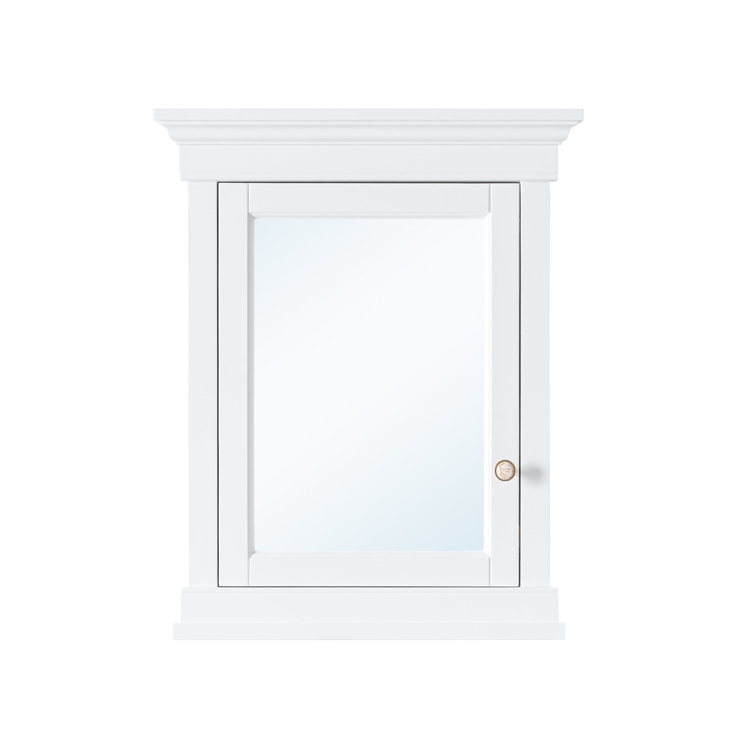 24 in.  W x 32 in.  H White Recessed installation Bathroom Medicine Wood Cabinet with Mirror