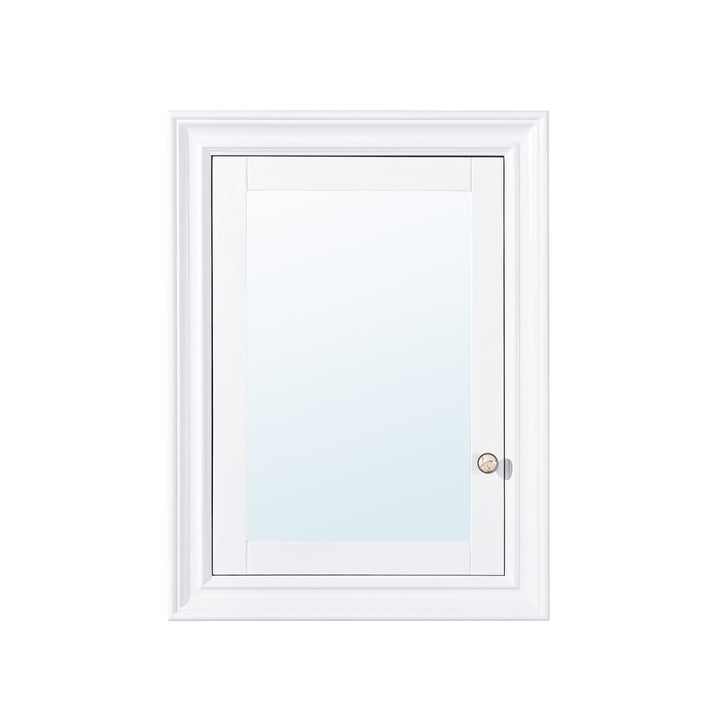 24 in.W x 32 in.H Recessed Bathroom Medicine Cabinet with Mirror in White