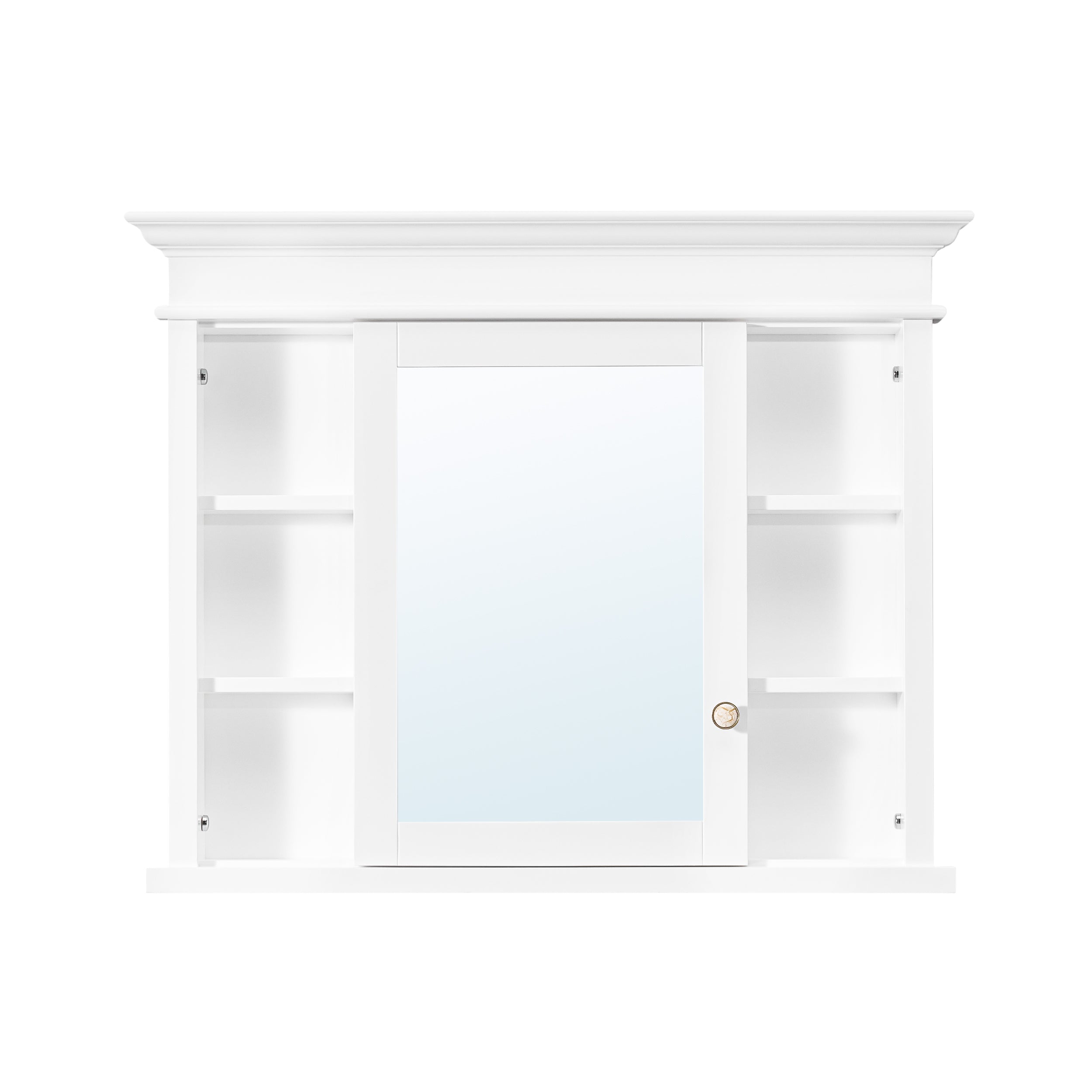 40 in.W x 32 in.H Recessed Bathroom Medicine Cabinet with Mirror in White