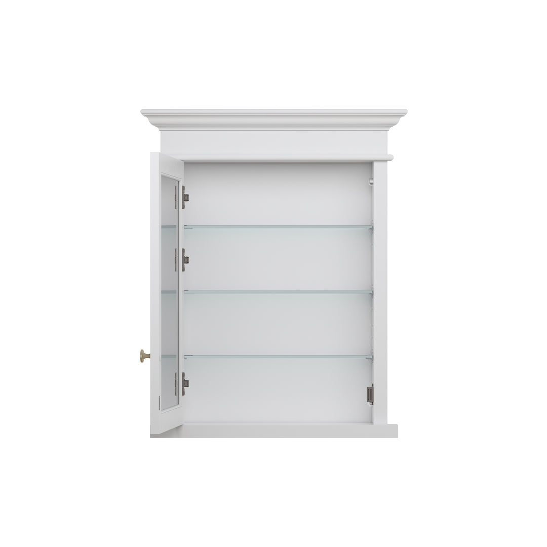 26 in.W x 32 in.H Recessed Bathroom Medicine Cabinet with Mirror in White