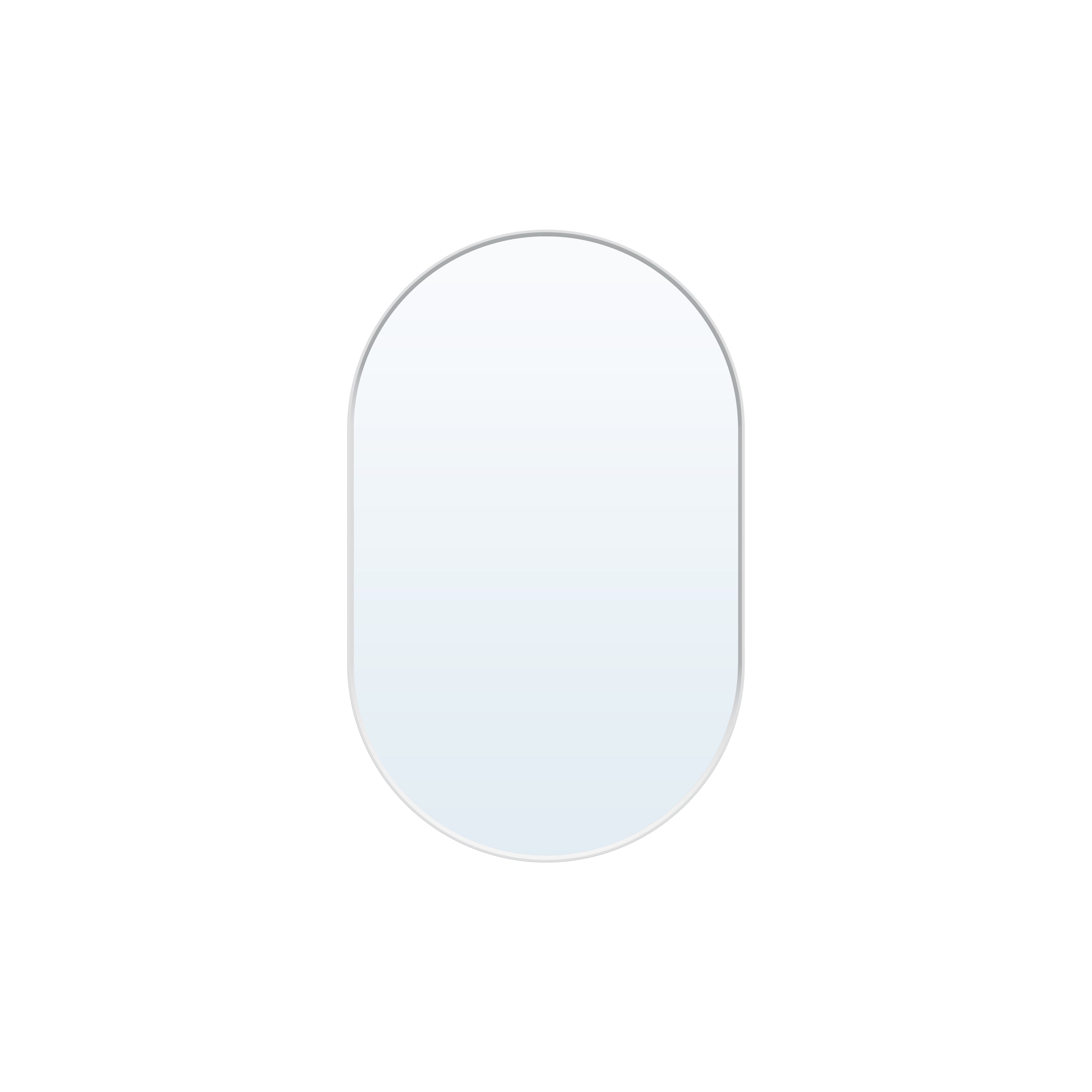 20 in. W x 32 in. H Oval Framed Wall Mount Bathroom Vanity Mirror in White