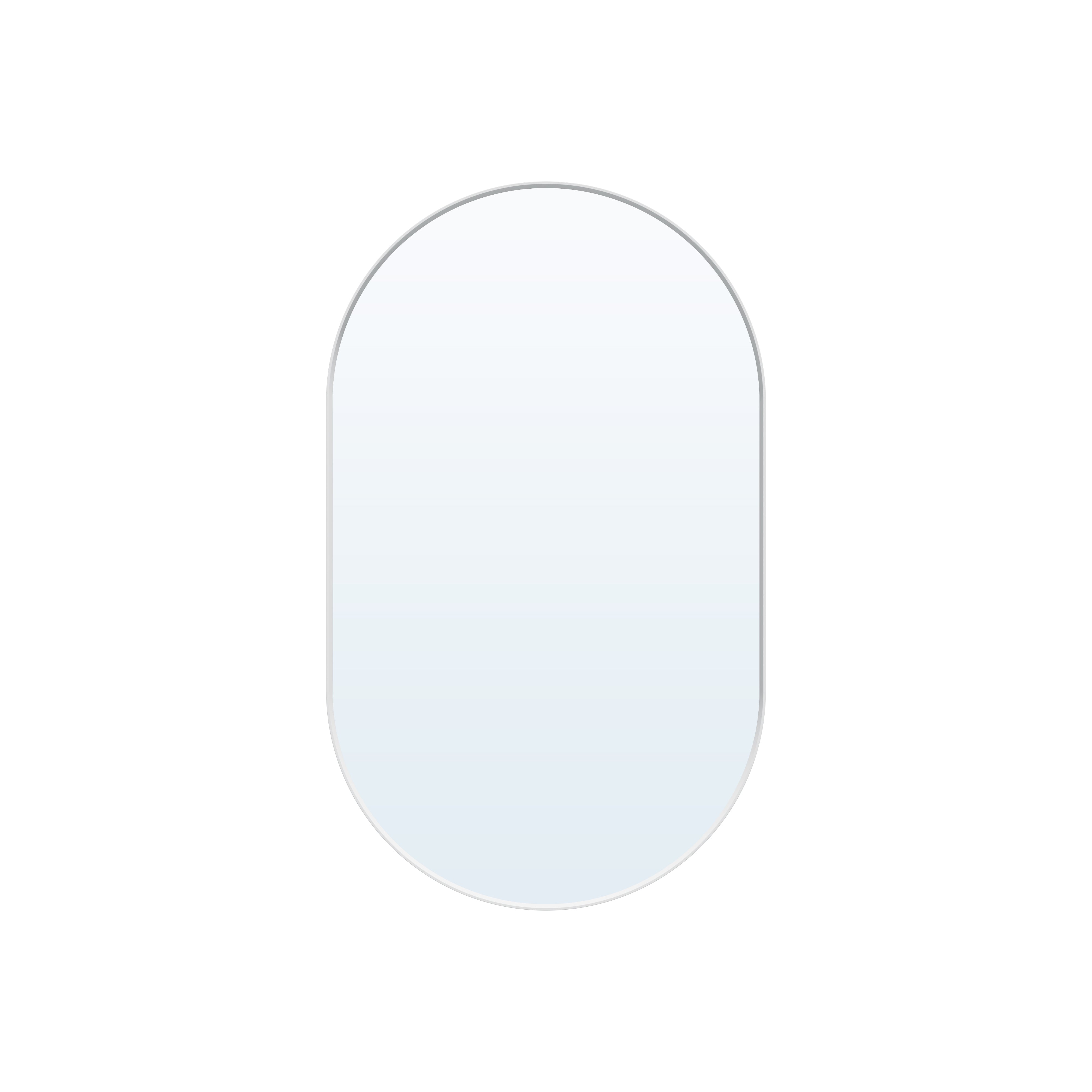 24 in. W x 40 in. H Oval Framed Wall Mount Bathroom Vanity Mirror in White