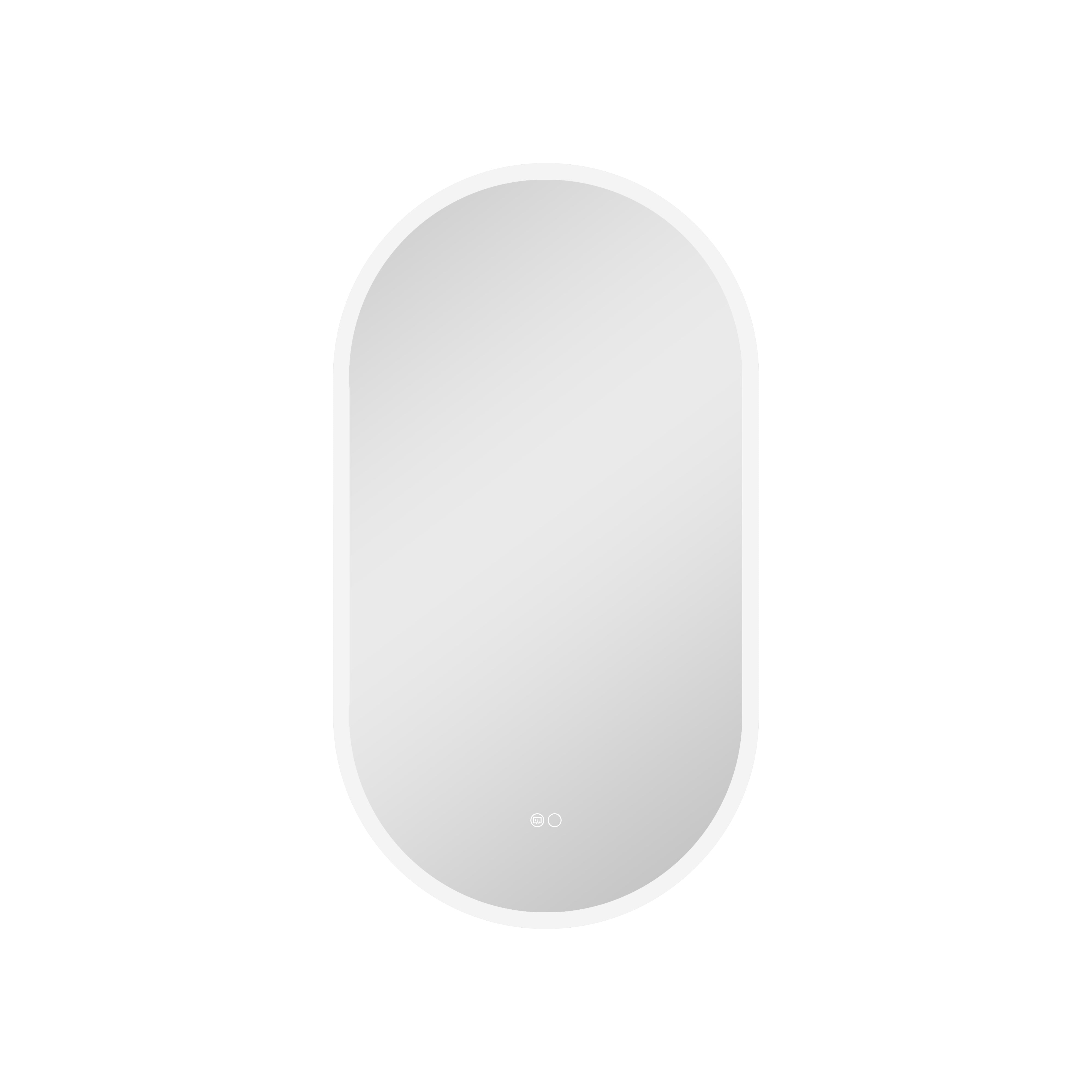 20 in. W x 36 in. H Acrylic Runway Type LED Frameless Bathroom Vanity Mirror