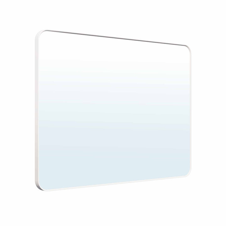 48-in W x 36-in H White Rectangular Framed Bathroom Vanity Mirror