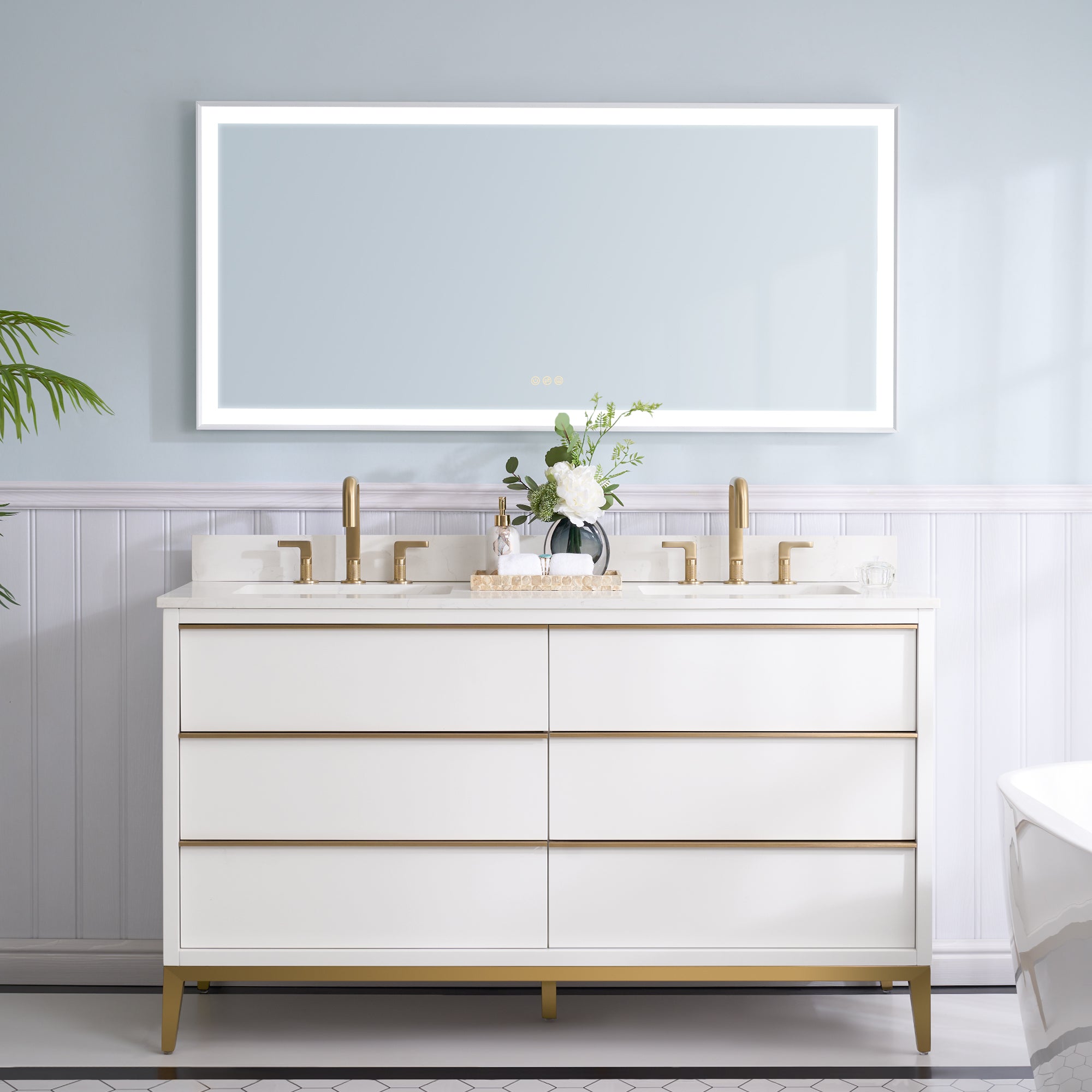 Bathroom Vanity With Backsplash