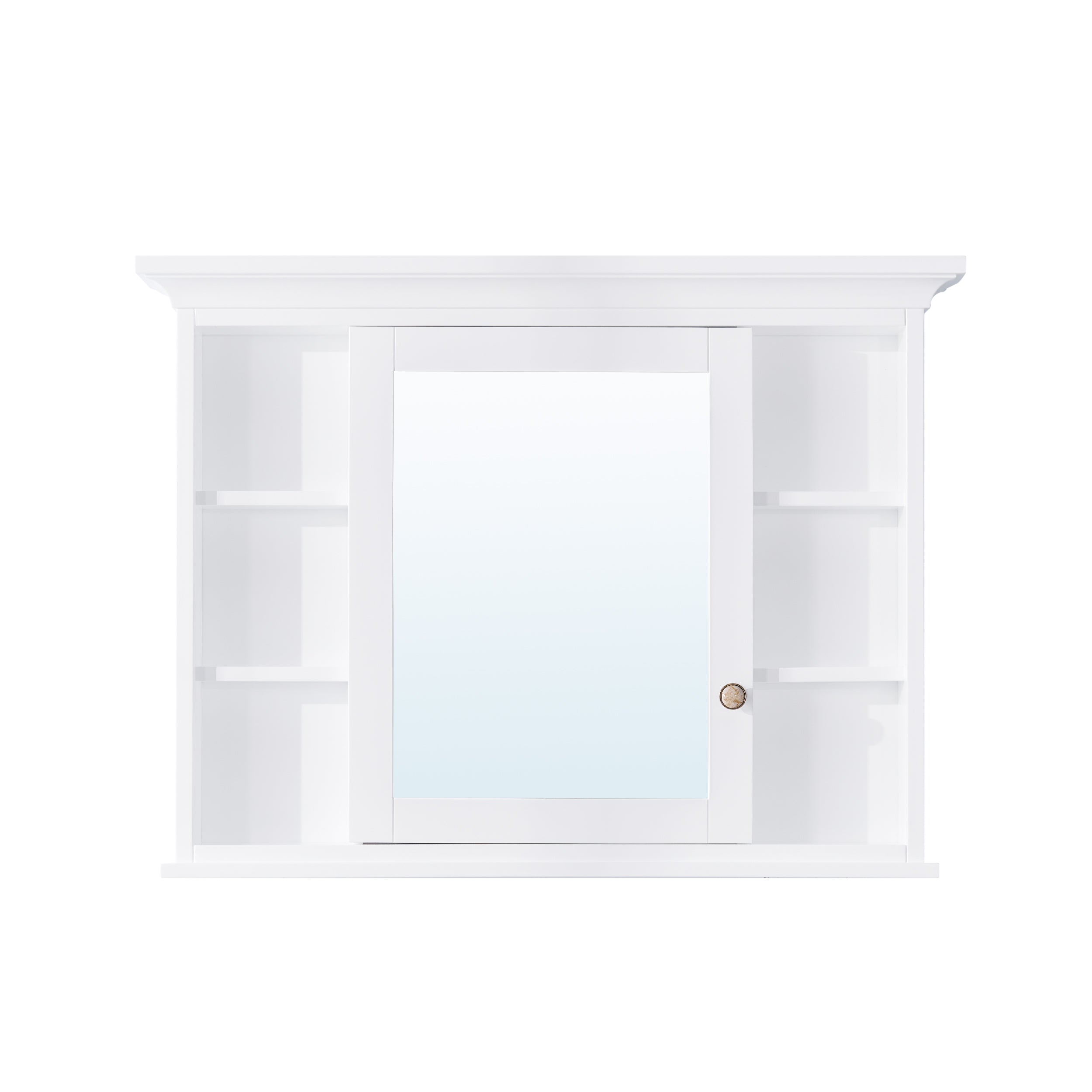 40 in.W x 30 in.H Surface-Mount Bathroom Medicine Cabinet with Mirror in White