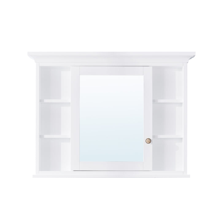 40 in.W x 30 in.H Surface-Mount Bathroom Medicine Cabinet with Mirror in White