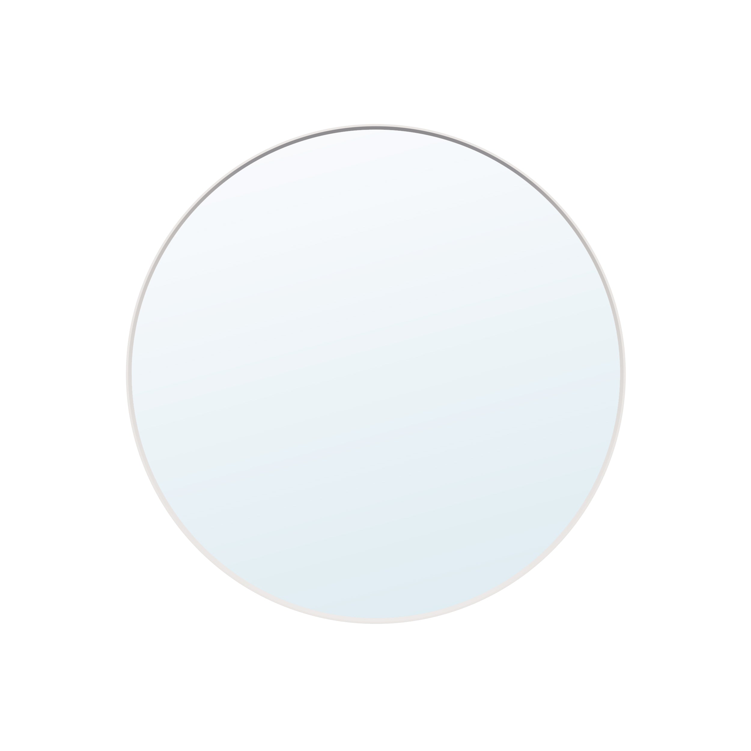 32 in. W x 32 in. H White Modern Bathroom Mirror Round Framed Aluminum Wall Mirror