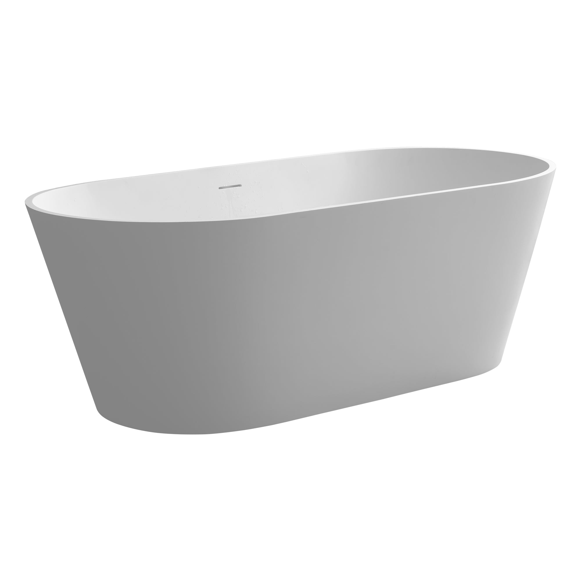 67" Solid Surface Stone Resin Stand Freestanding Soaking Bathtub