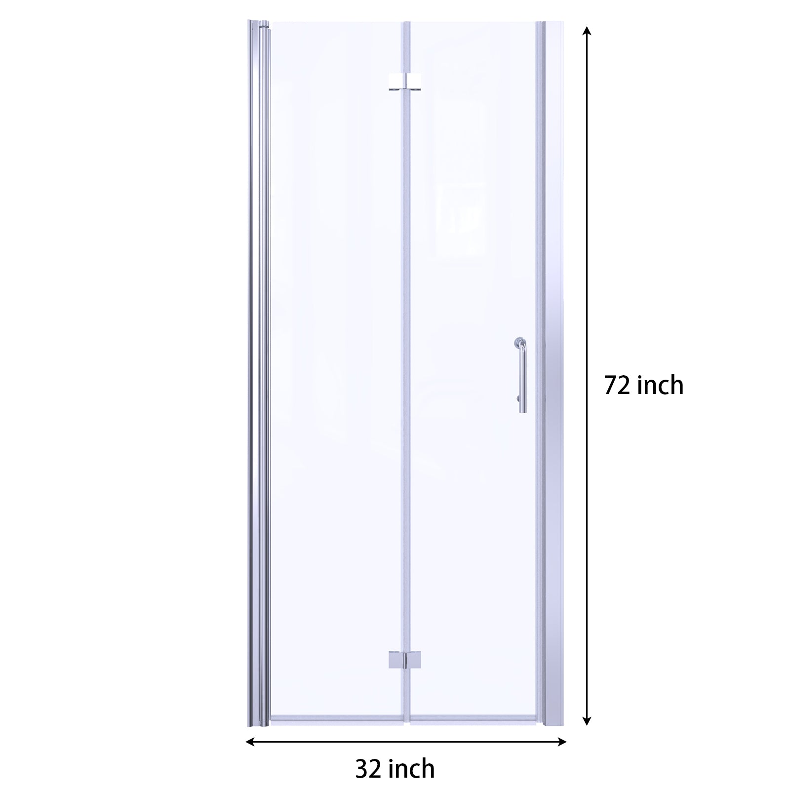 Semi-Frameless Hinged Bi-Fold Shower Door 