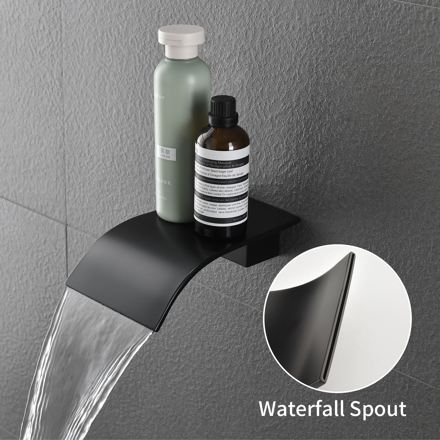 matte black shower system