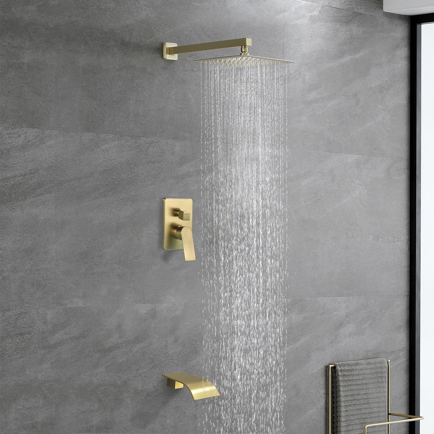 shower systems with rain shower and handheld