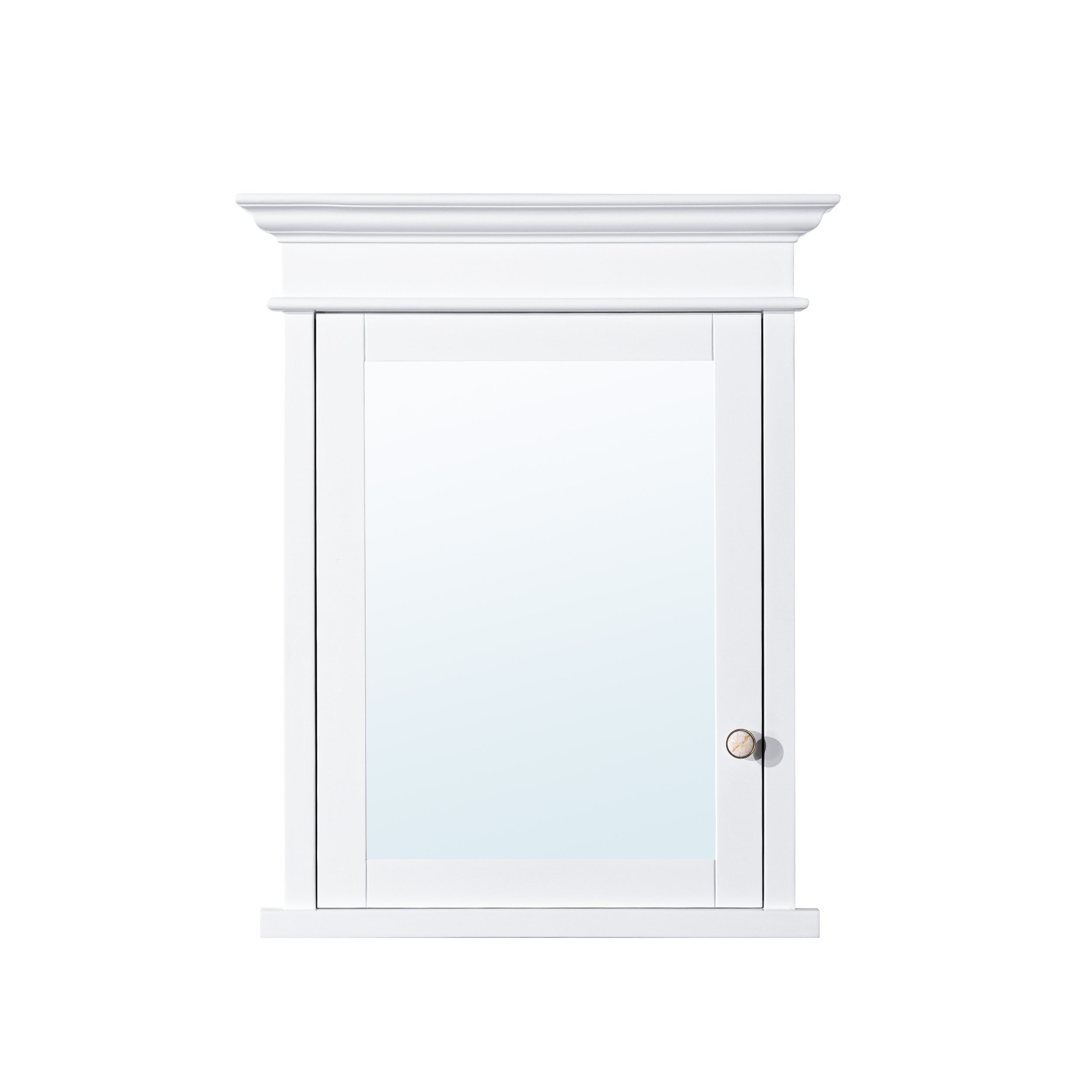 26 in.W x 32 in.H Recessed Bathroom Medicine Cabinet with Mirror in White