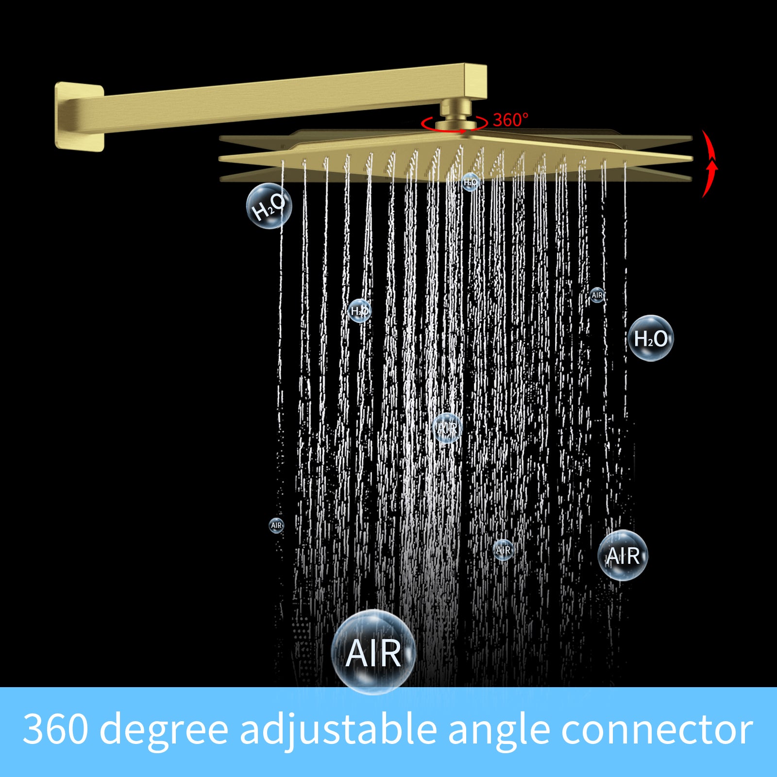 12-In Wall-Mounted Shower System with Valve