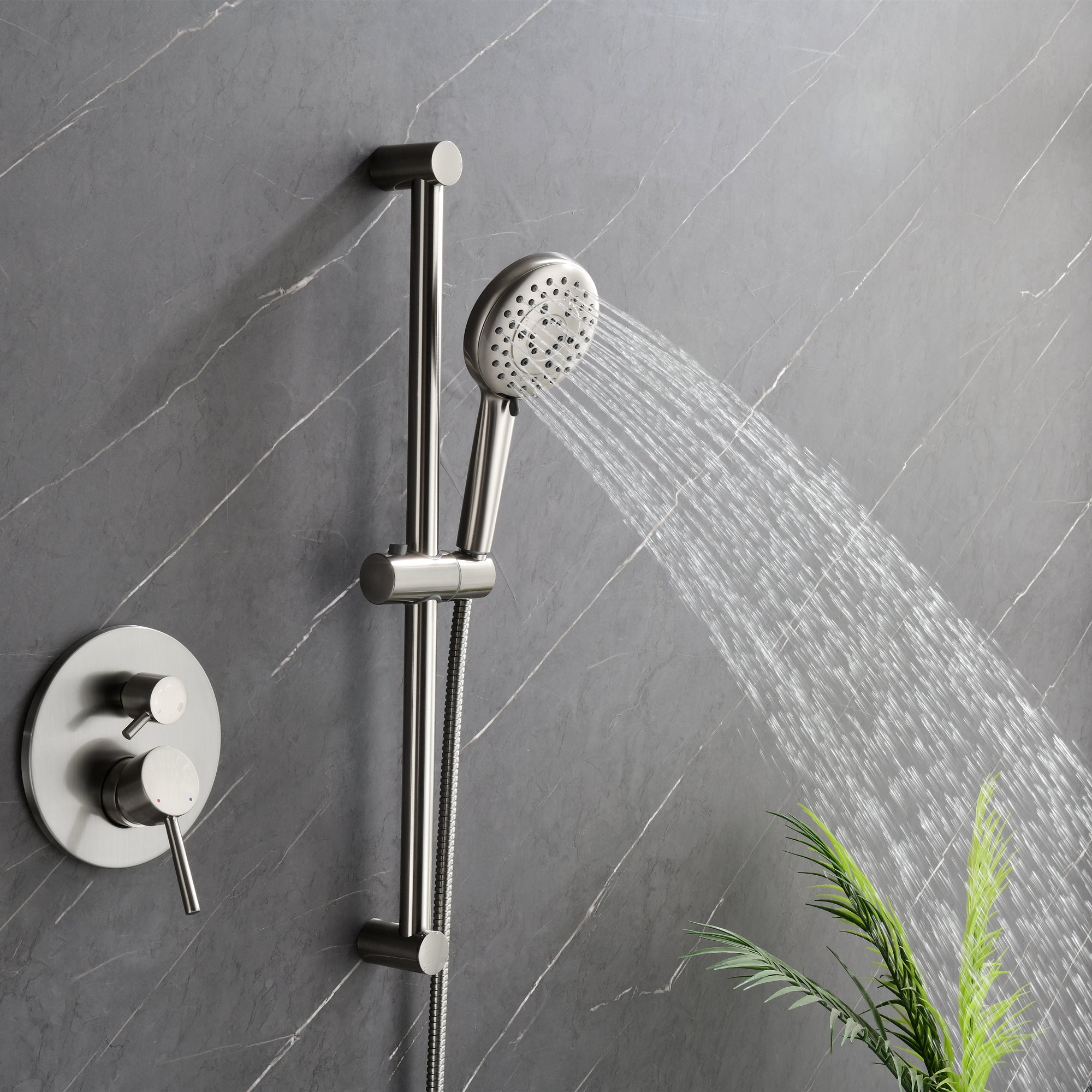 12 inch Shower Faucet Set  with Lever Handles and 3 Jets