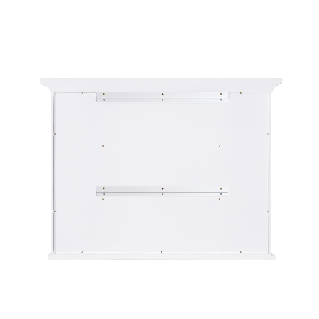 40 in.W x 30 in.H Surface-Mount Bathroom Medicine Cabinet with Mirror in White