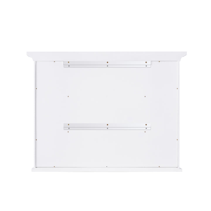 40 in.W x 30 in.H Surface-Mount Bathroom Medicine Cabinet with Mirror in White