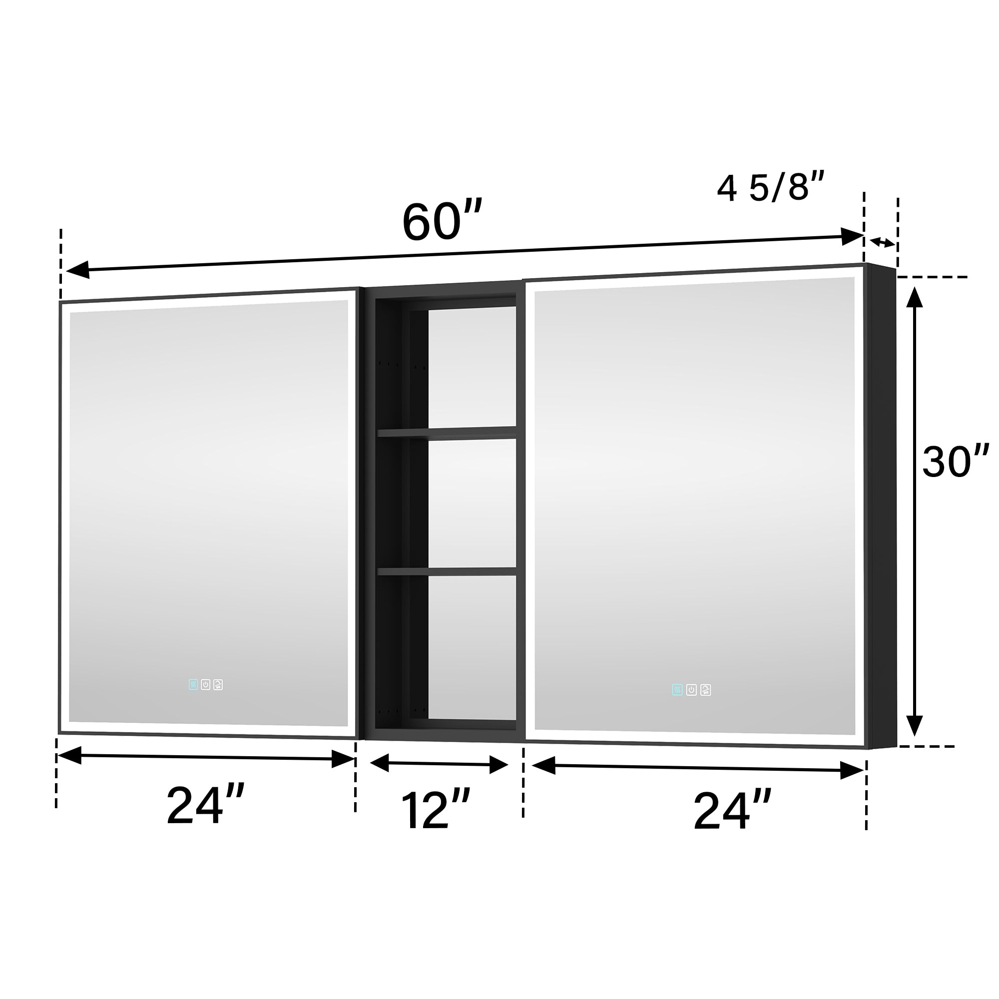 Lighted Medicine Cabinets Size