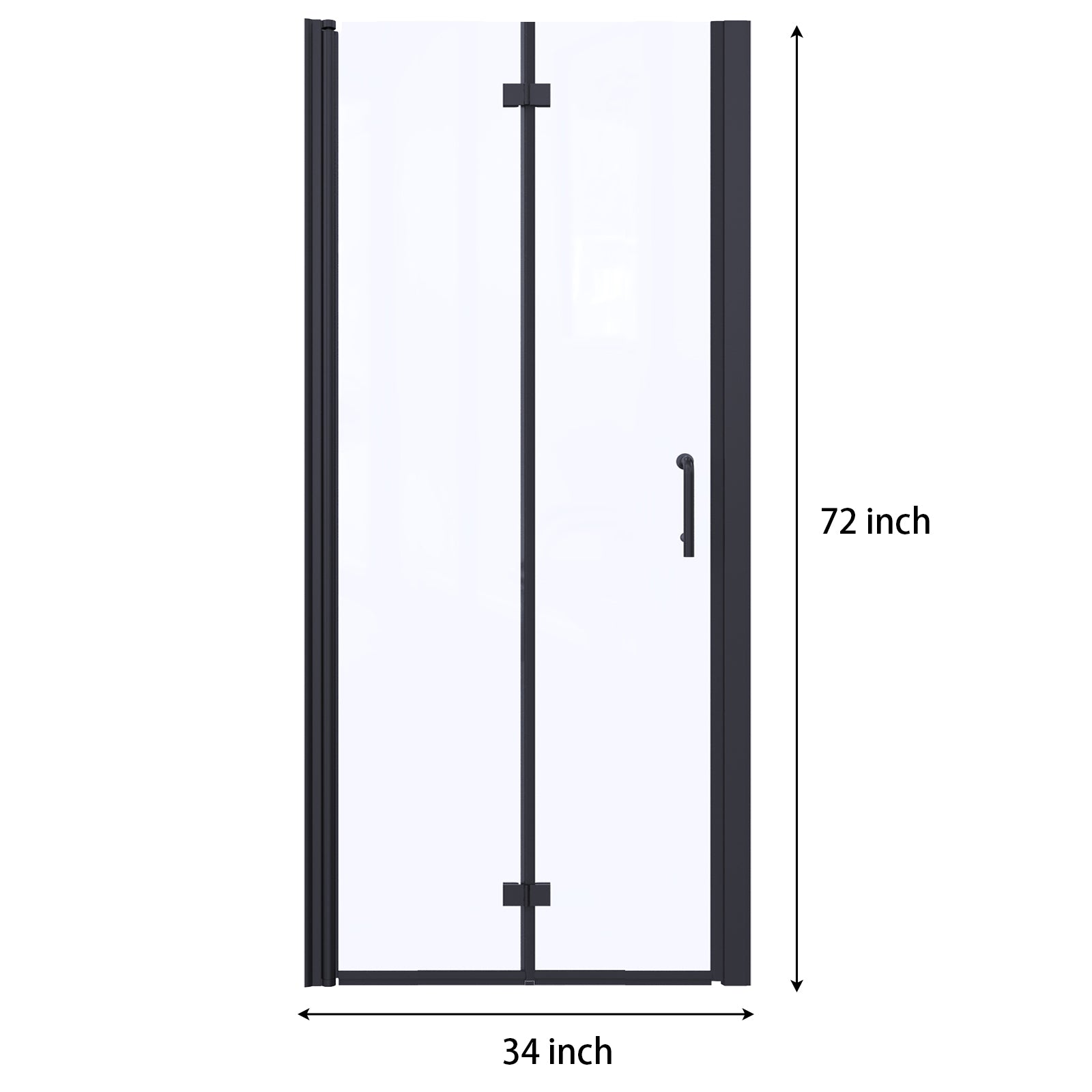 shower glass doors frameless size