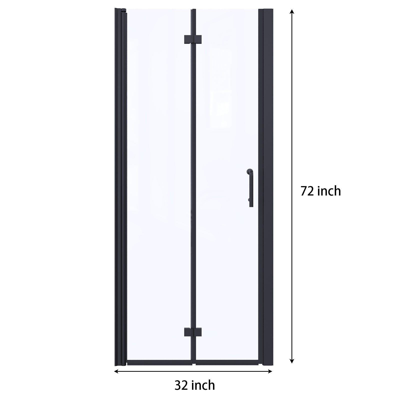 glass shower door size