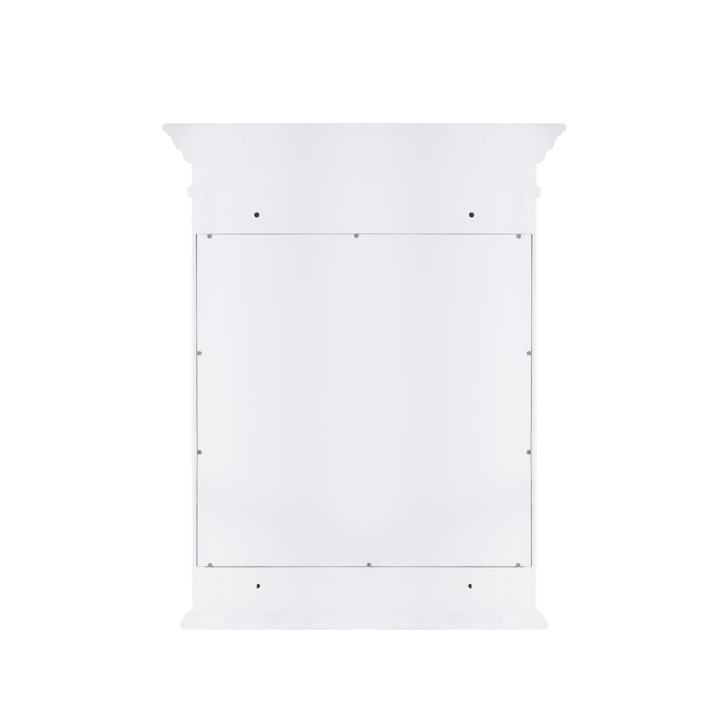 24 in. W x 30 in. H Rectangular Solid Wood Surface-Mount Medicine Cabinet with Mirror in White