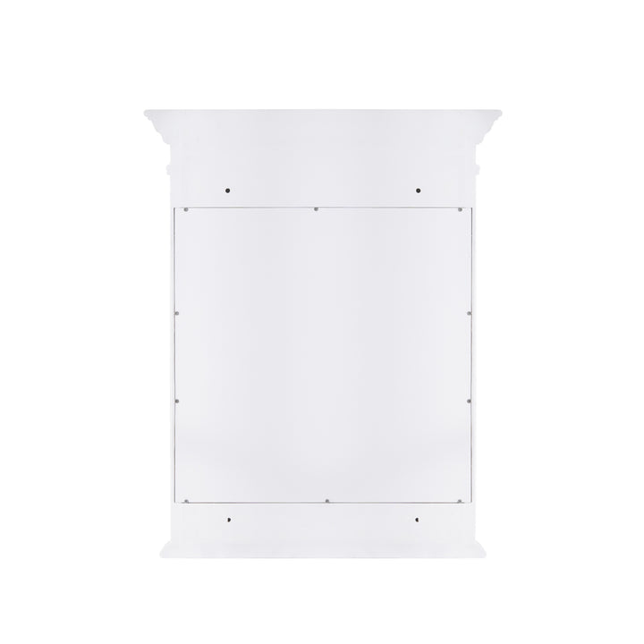 24 in. W x 30 in. H Rectangular Solid Wood Surface-Mount Medicine Cabinet with Mirror in White