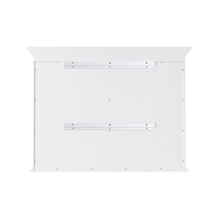 40 in. W x 30 in. H Rectangular Solid Wood Surface-Mount Medicine Cabinet with Mirror in White