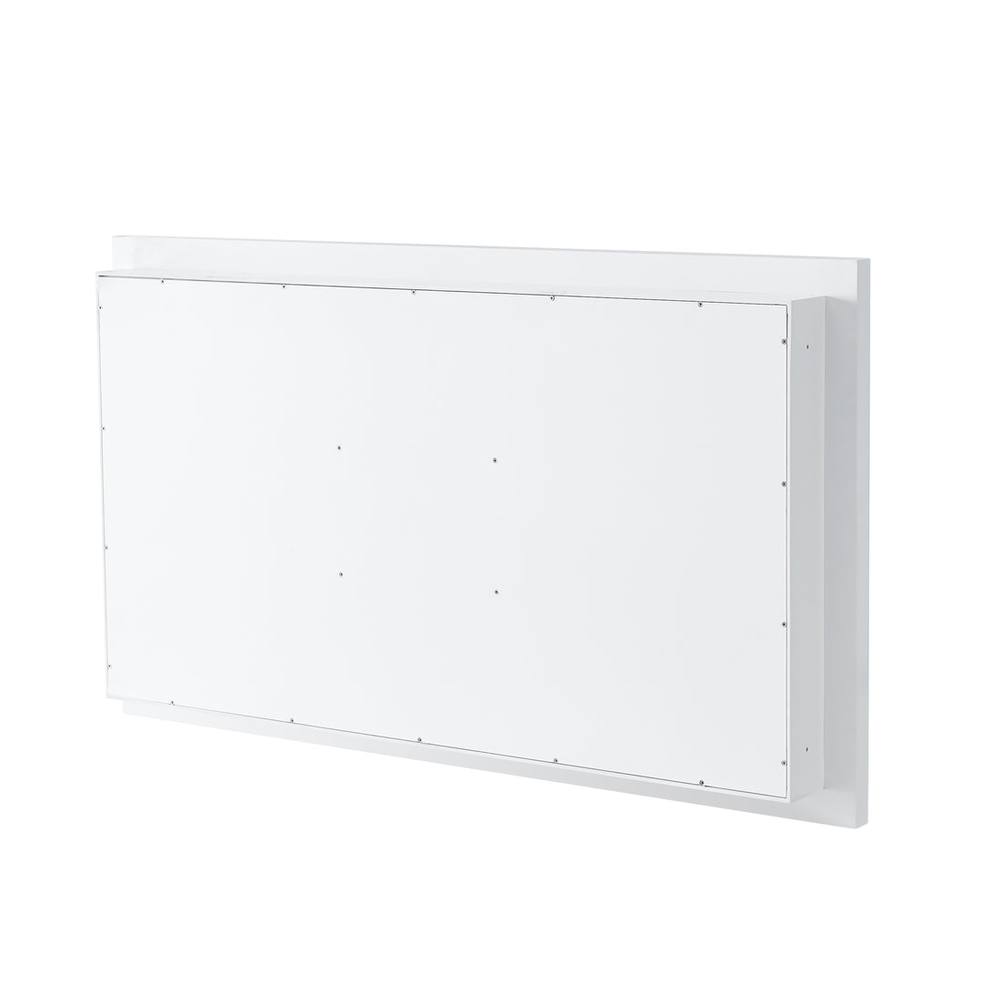 55 in.W x 32 in.H Recessed Bathroom Medicine Cabinet with Mirror in White