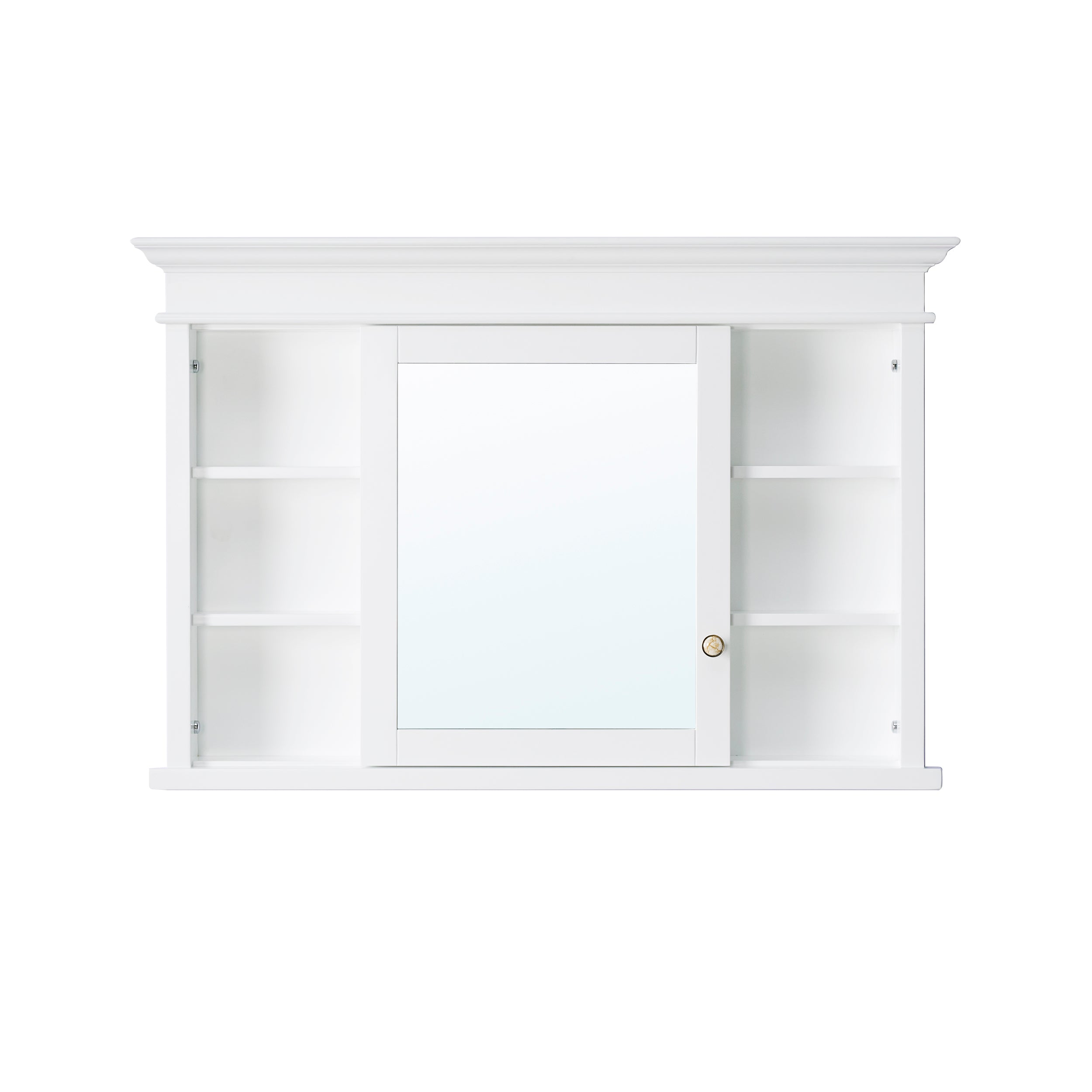 48 in.W x 32 in.H Recessed Bathroom Medicine Cabinet with Mirror in White