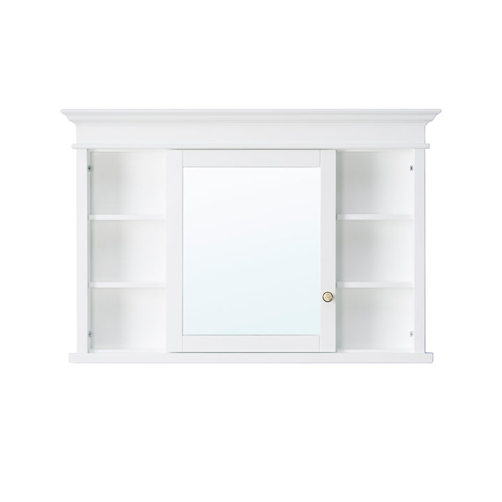 48 in.W x 32 in.H Recessed Bathroom Medicine Cabinet with Mirror in White