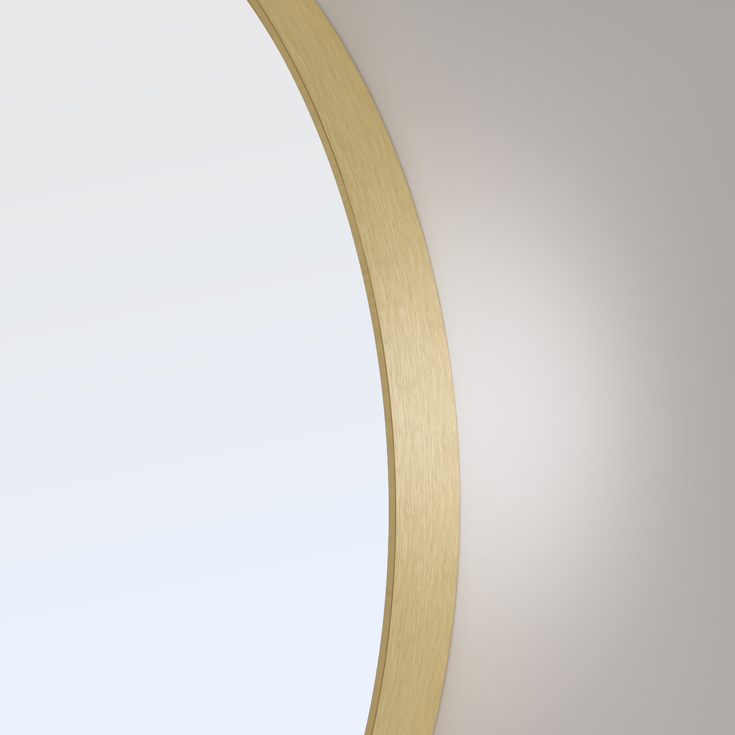 24 in. W x 24 in. H Brushed Gold Modern Bathroom Mirror Round Framed Aluminum Wall Mirror