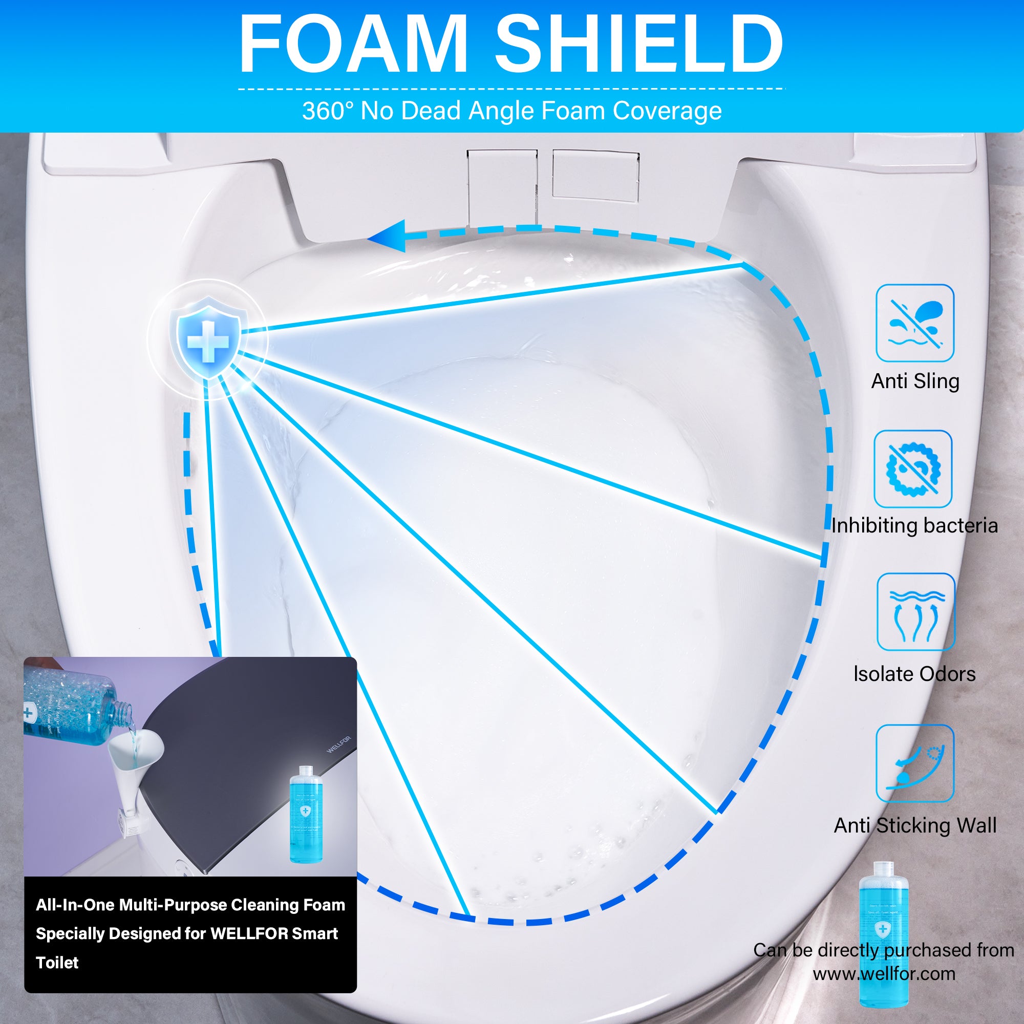 Elongated Smart Bidet Toilet in White with Built-in Tank, Foot Sensor Function, Auto Flush,LED Display