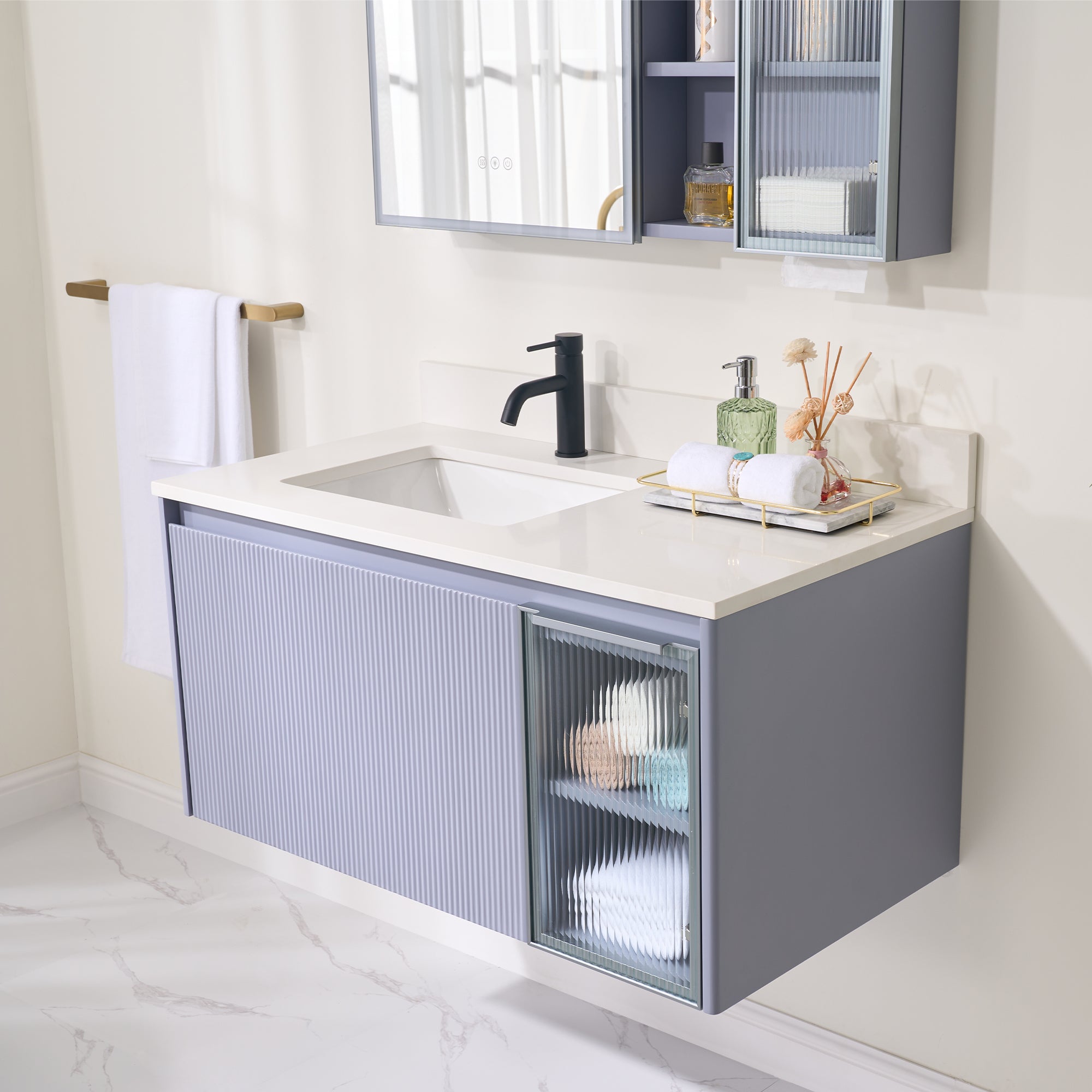 Bathroom Vanity With Backsplash