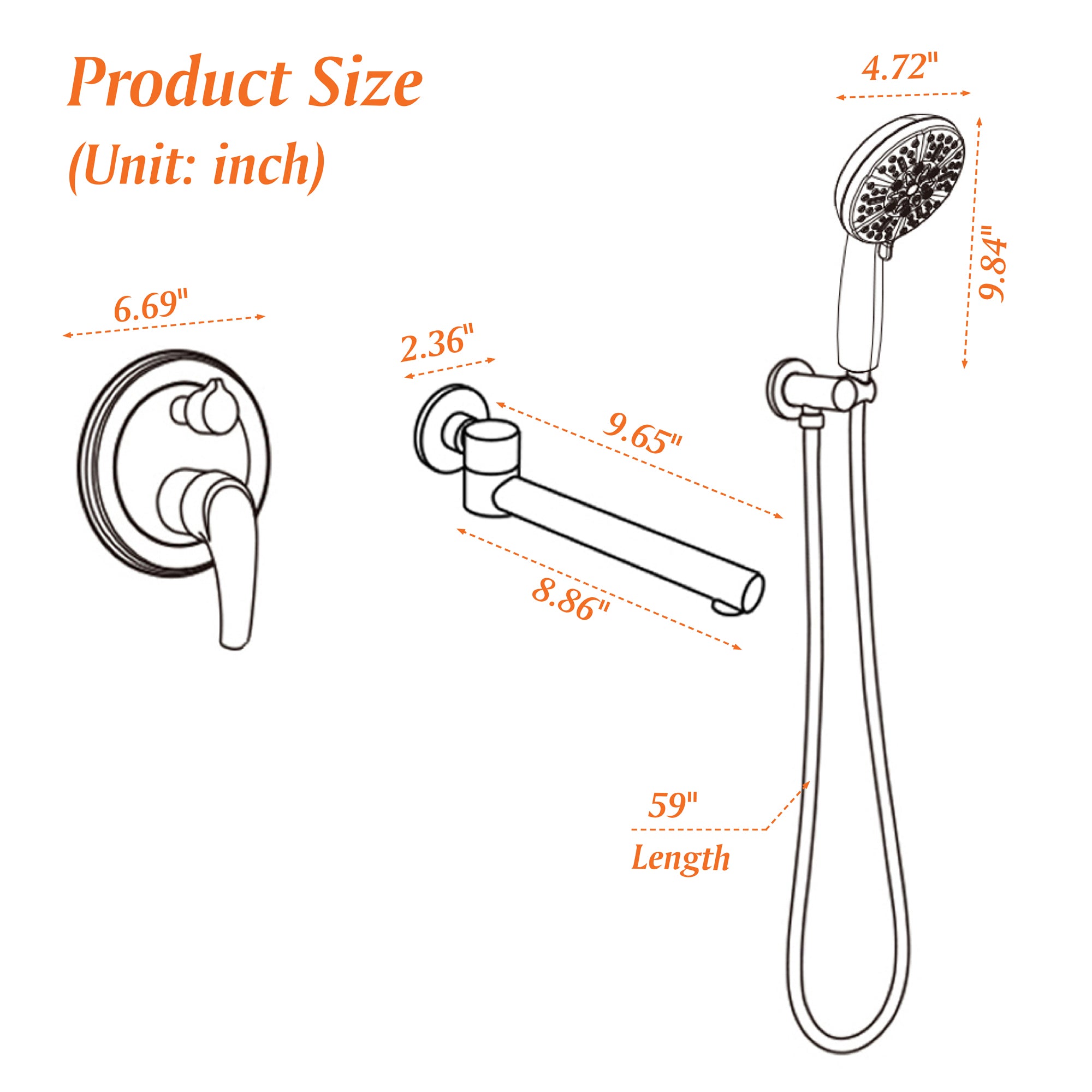 Tub Faucet With Hand Shower