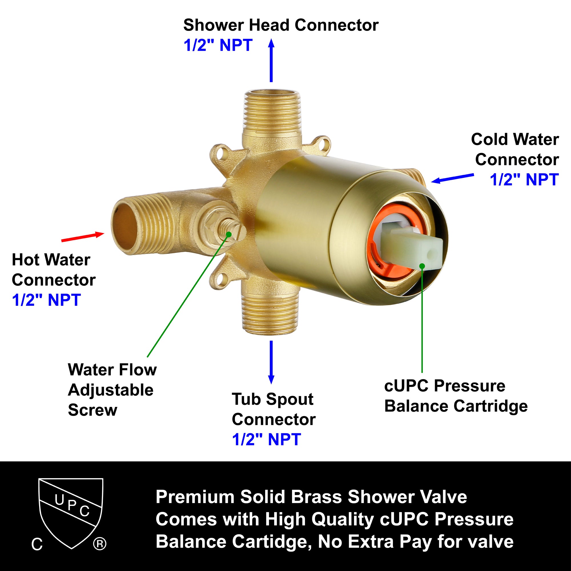 9-function Hand Shower and Bathtub Faucet