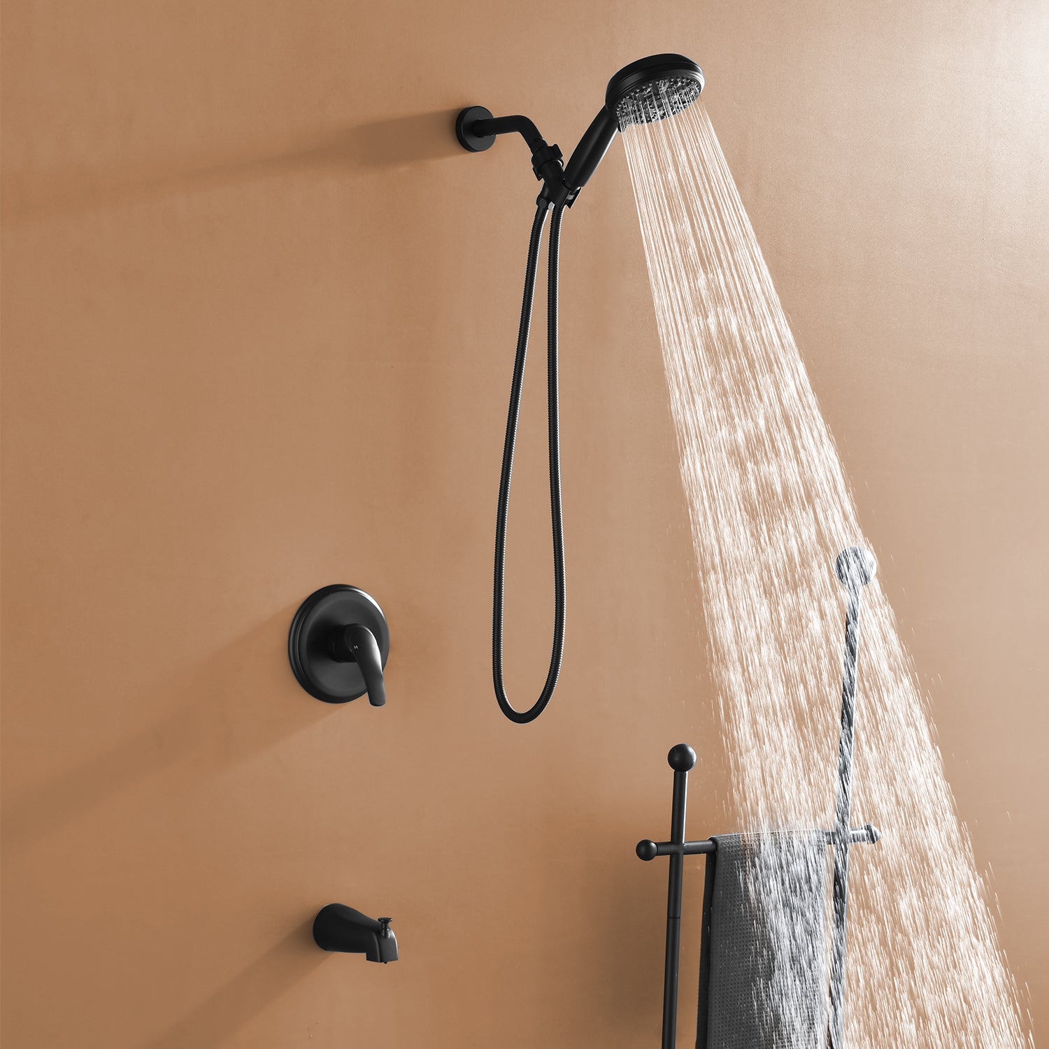 10-function Hand Shower and Bathtub Faucet