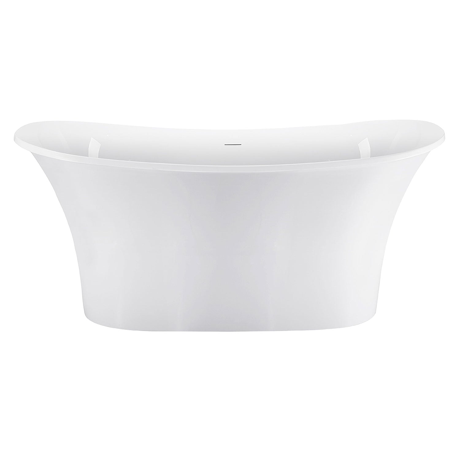 67" Acrylic Double Slipper Freestanding Flatbottom Non-Whirlpool Bathtub in White